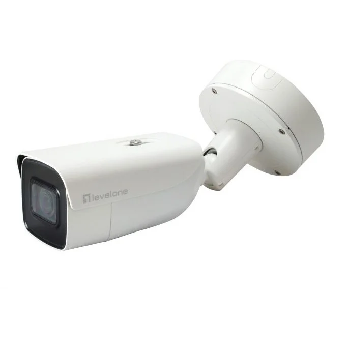 LevelOne Gemini Zoom IP Camera  8 MP  H 265  802 3at  Poe  IR LEDs  Indoor Outdoor  Two Way Audio Ueberwachungskameras
