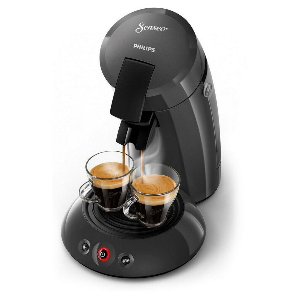 Philips Kaffeepadmaschine Senseo Original mit Milchaufschaeumer HD6553 65  Schwarz Kaffeevollautomaten