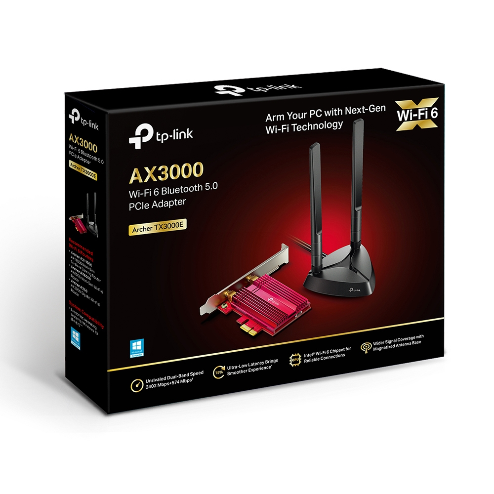 TP Link AX3000 Wi Fi 6 Bluetooth 5 0 PCIe Adapter Netzwerk-Adapter