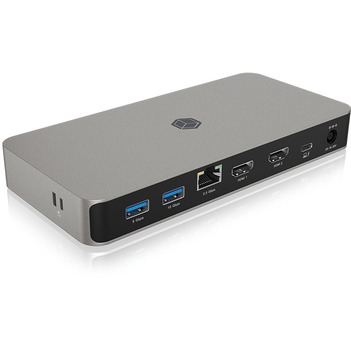 ICY BOX IB DK2880 C41  DockingStation USB4  Type C  auf 2x HDMI  2 1  2 5 Gigabit LAN  3x USB 3 2 Gen 2 Type A  1x Audiokombo Akkus Powerbanks & Kabel