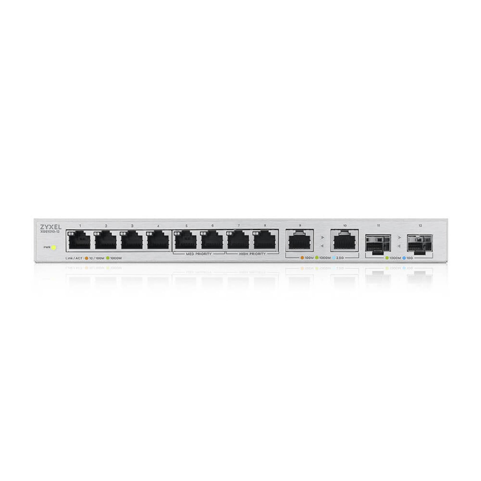 Zyxel XGS1010 12 ZZ0102F Netzwerk Switch Unmanaged Gigabit Ethernet  10 100 1000  Grau Switches