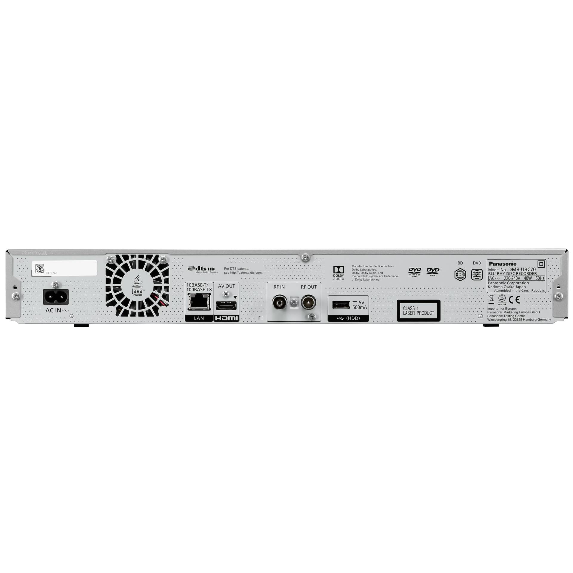 Panasonic DMR UBC70 3D Blu ray Recorder mit TV Tuner und HDD PC-Zubehoer