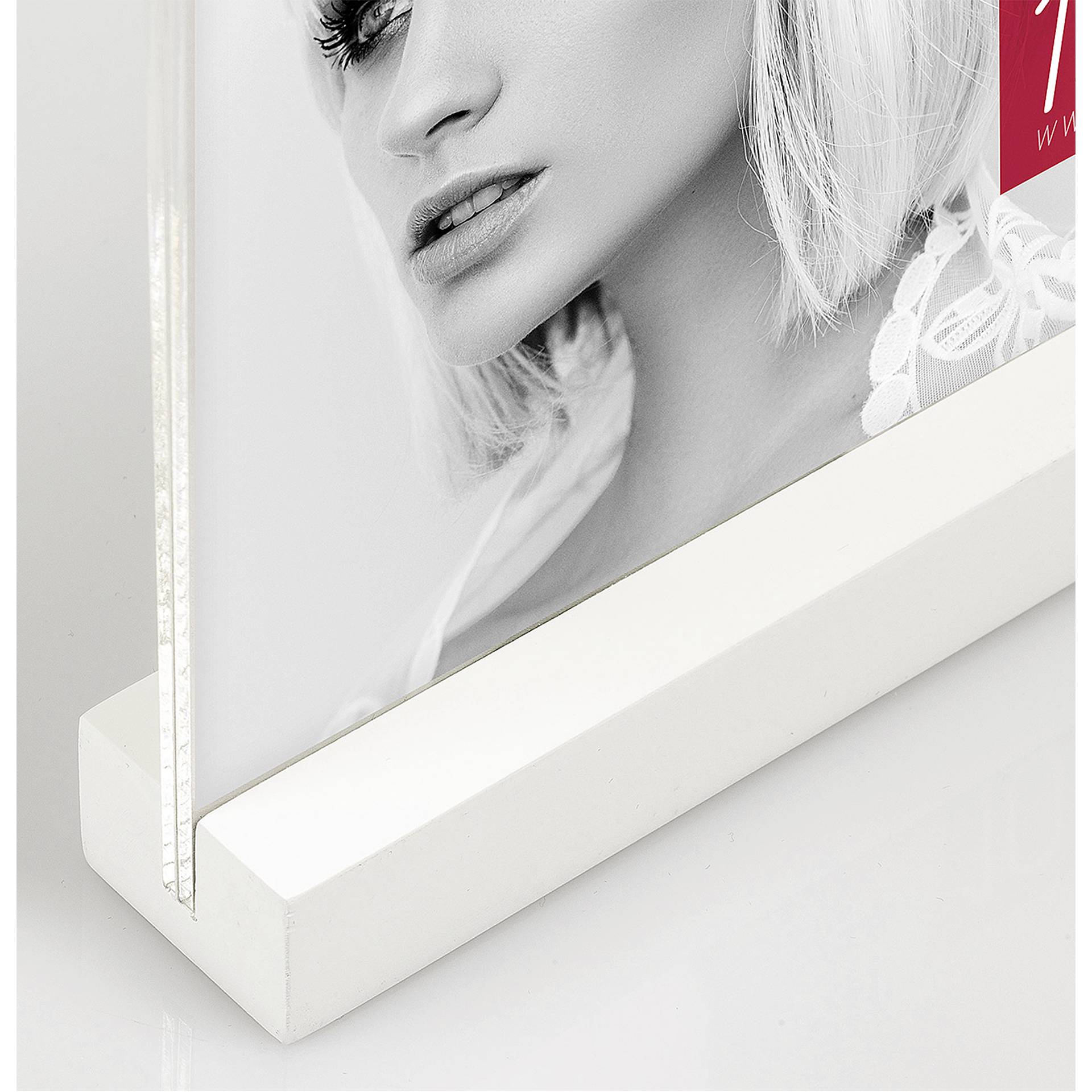 ZEP Dresda White 13x18 Acryl mit Holzleiste AQ657W Bilderrahmen
