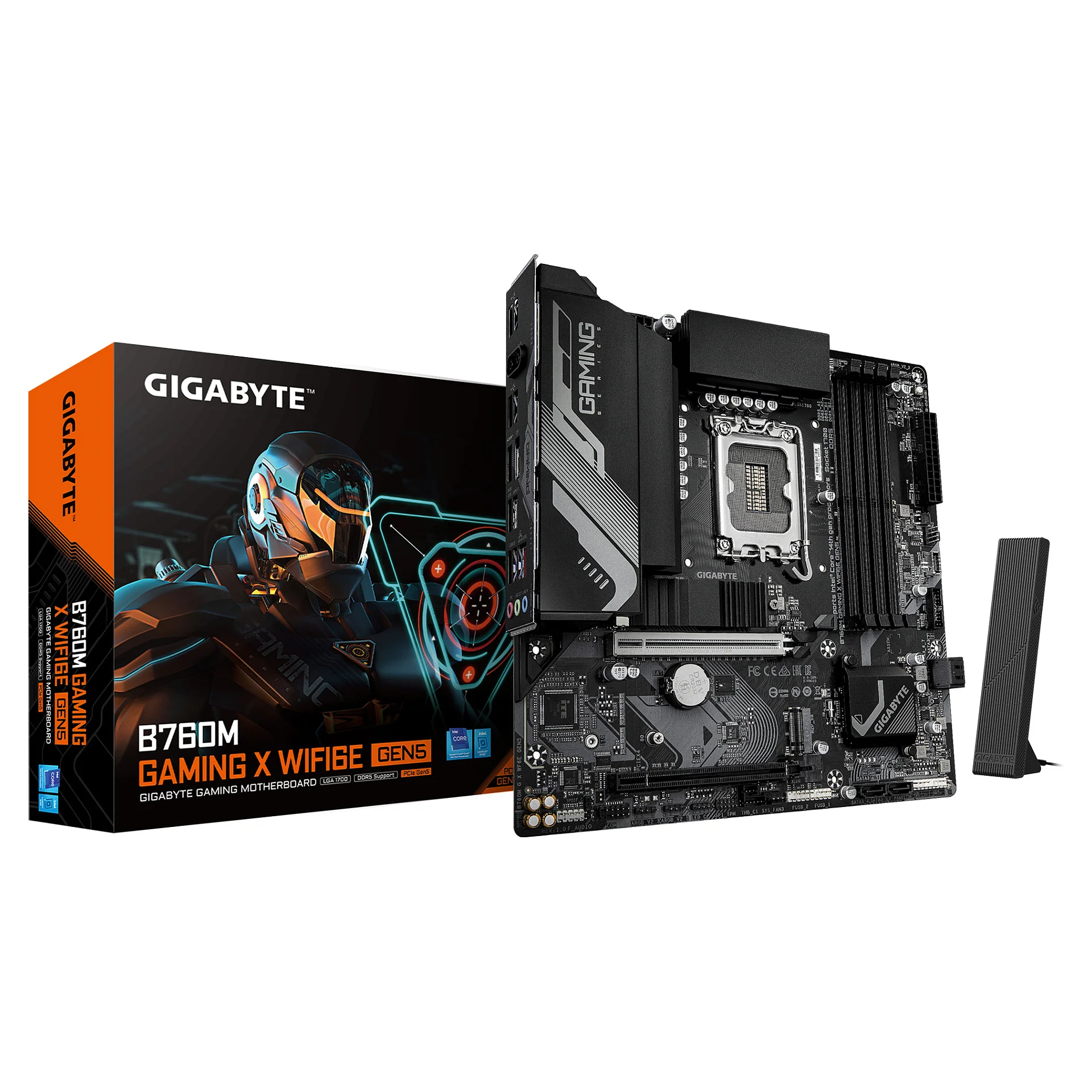 GIGABYTE B760M GAMING X WIFI6E GEN5 Mainboard   Unterstuetzt Intel Core Prozessoren der 14  Generation  8 1 1 Phasen VRM  bis zu 5600 MHz DDR5  2 x PCIe 4 0 M 2  Wi Fi 6E  2 5 GbE LAN  USB 3 2 Gen 1 PC-Komponenten