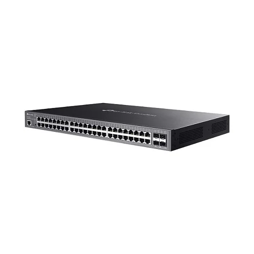 TP Link Omada SG3452XMPP Netzwerk Switch Managed L2  Gigabit Ethernet  10 100 1000  Power over Ethernet  PoE  1U Schwarz Switches