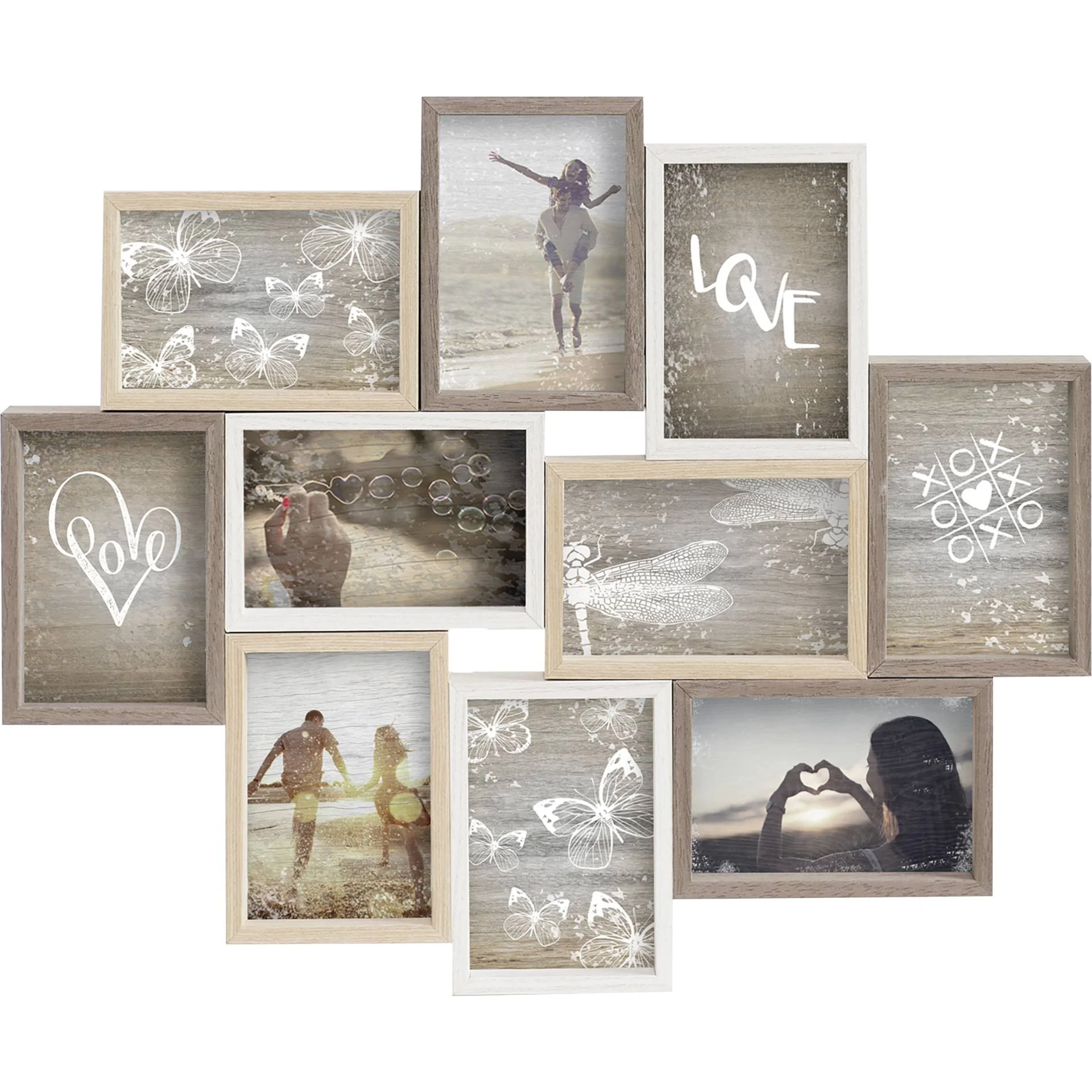 Nielsen Design Nielsen Collage Mixed Colours 10 10x10x15 Holz Galerie 8999345 Bilderrahmen