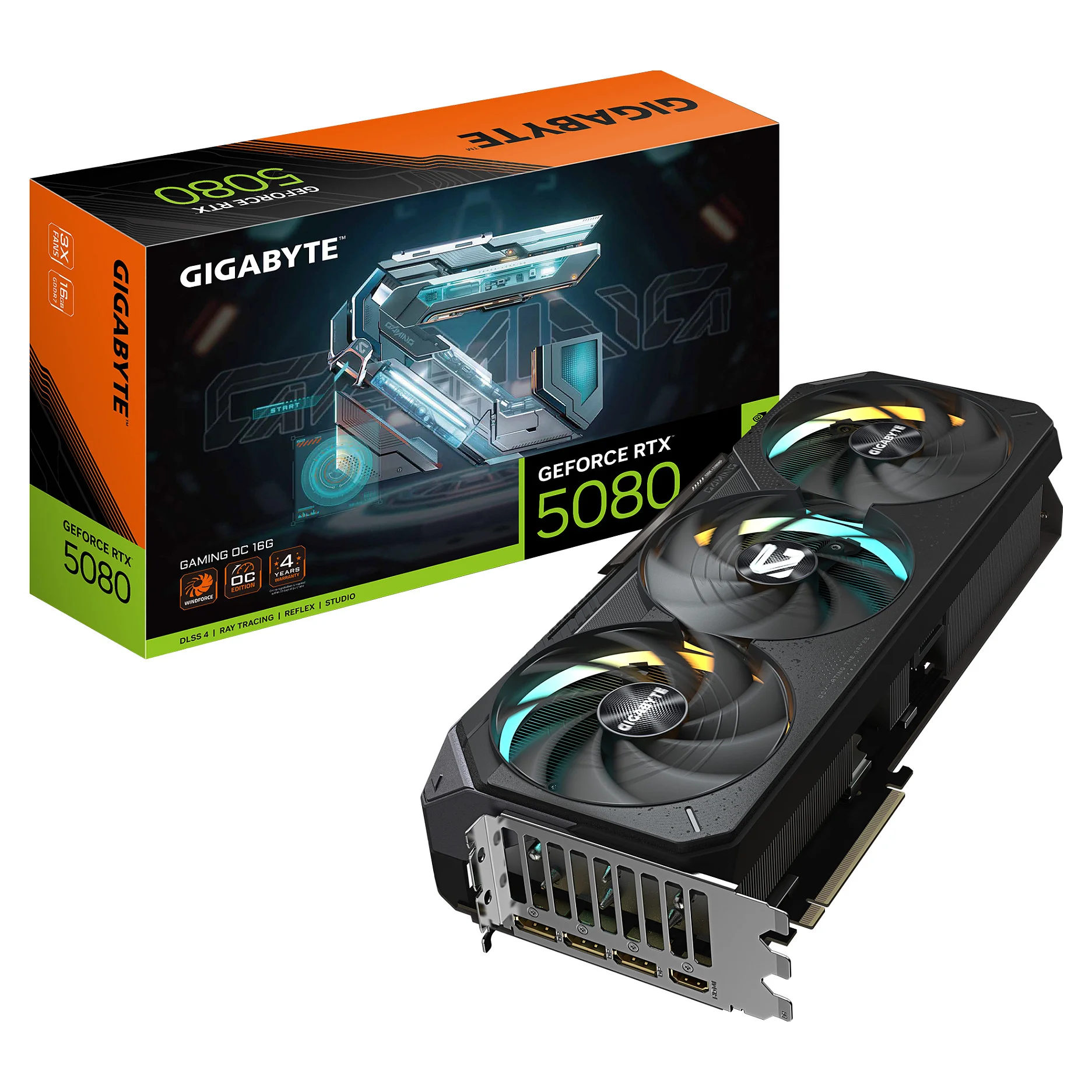 GIGABYTE GeForce RTX 5080 GAMING OC 16G Grafikkarte   16GB GDDR7  256 Bit  PCI E 5 0  2730MHz Core Clock  3 x DisplayPort  1 x HDMI  GV N5080GAMING OC 16GD PC-Komponenten