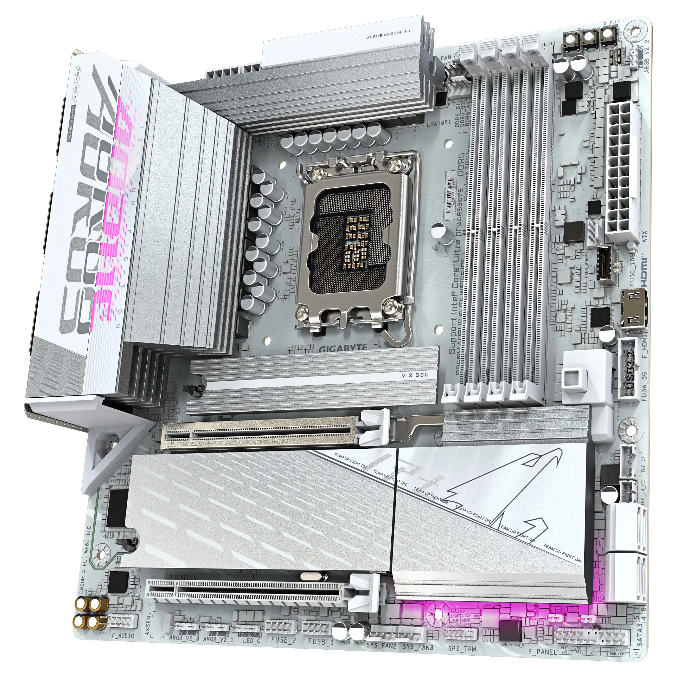 GIGABYTE B860M AORUS ELITE WF6E ICE Mainboard   Intel Core Ultra CPUs  12 1 2 1 Phasen VRM  bis zu 9200MHz DDR5  1xPCIe 5 0   2xPCIe 4 0 M 2  2 5 GbE LAN  WIFI 6E  USB 4 PC-Zubehoer