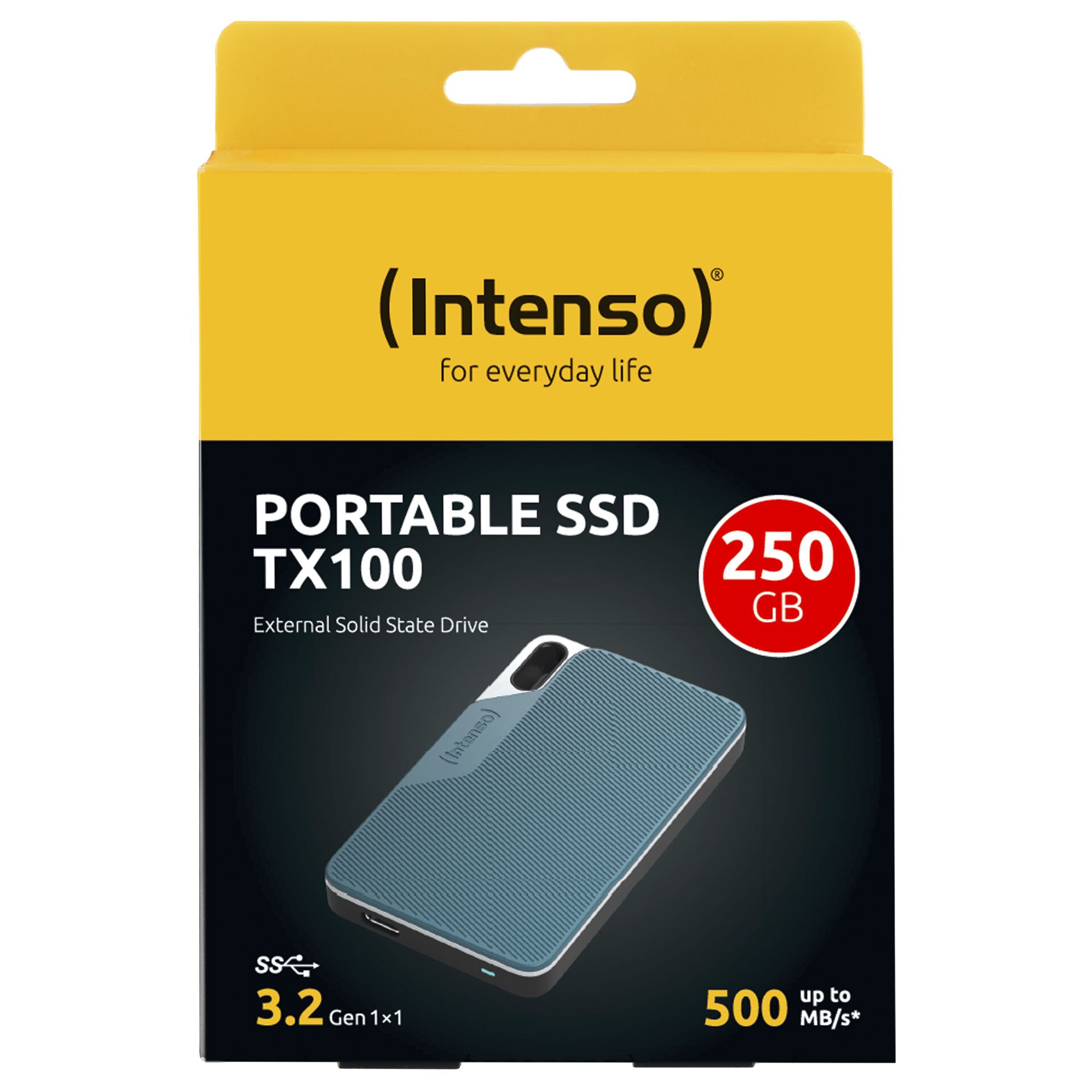 Intenso externe SSD TX100 250GB USB 3 2 Gen 1x1 grau blau Speichermedien