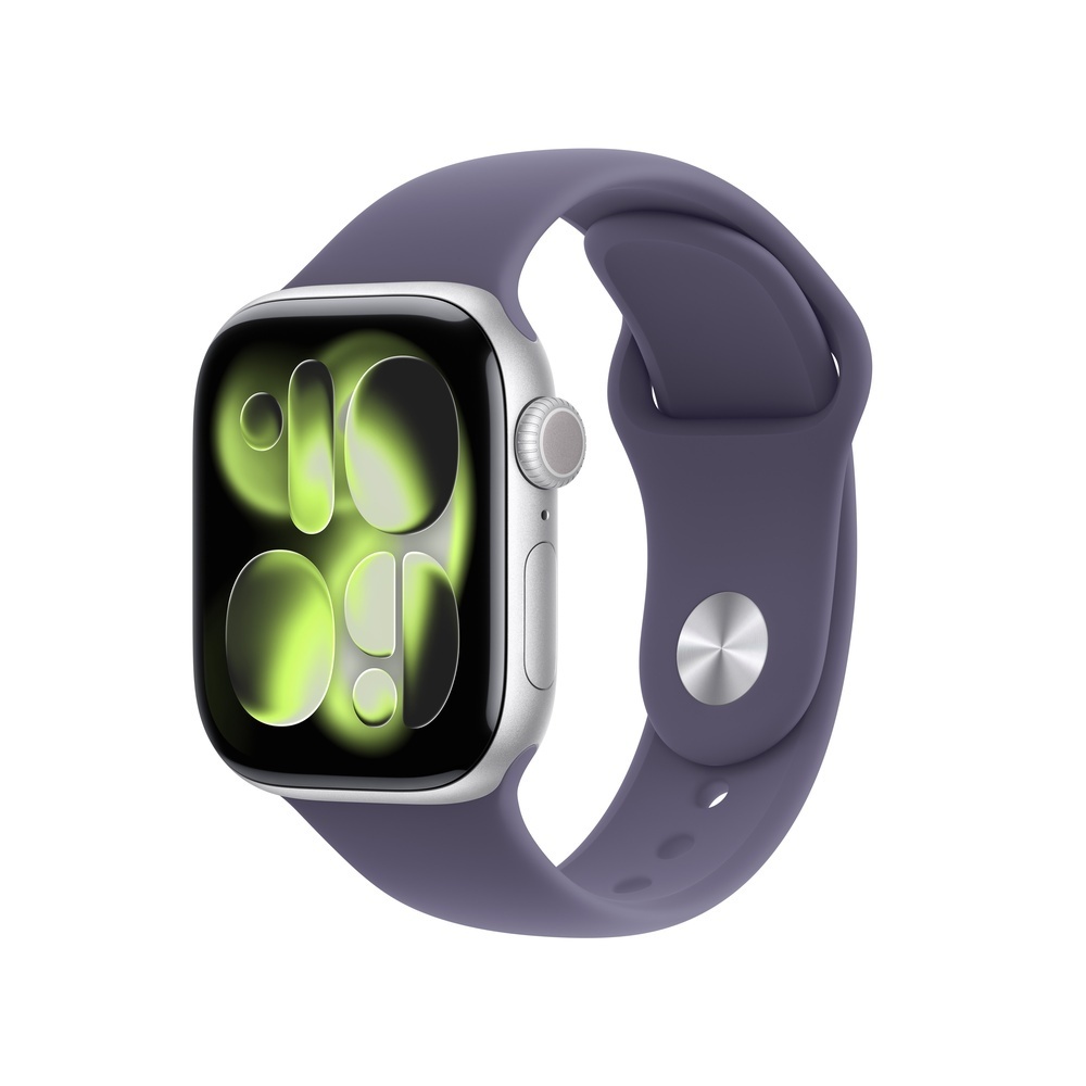 Apple Watch S11 Aluminium 42mm Silber  Sportarmband nebelviolett  M L Smartwatches & Fitnesstracker