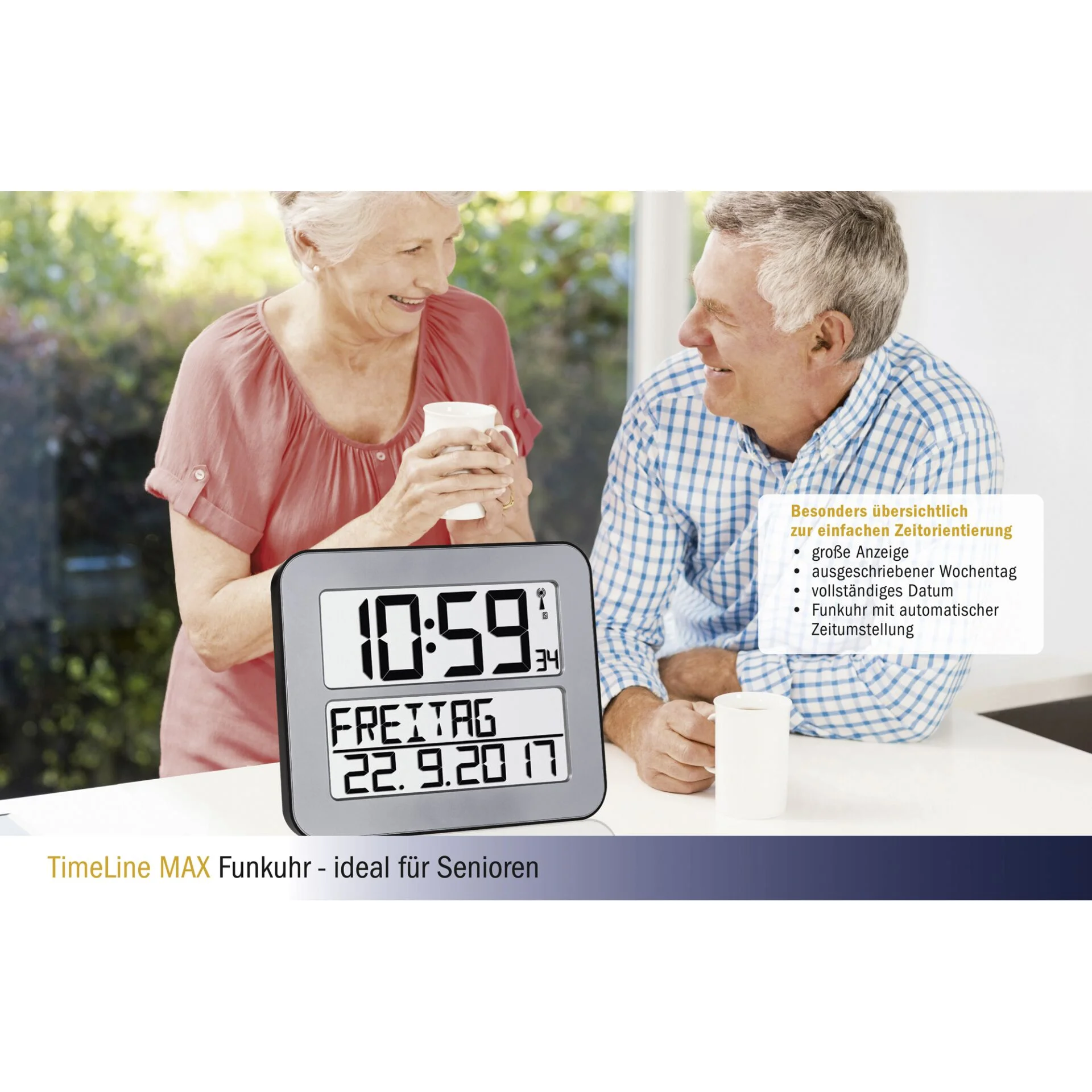 TFA Dostmann TFA 60 4512 54 silber TIMELINE MAX Uhren