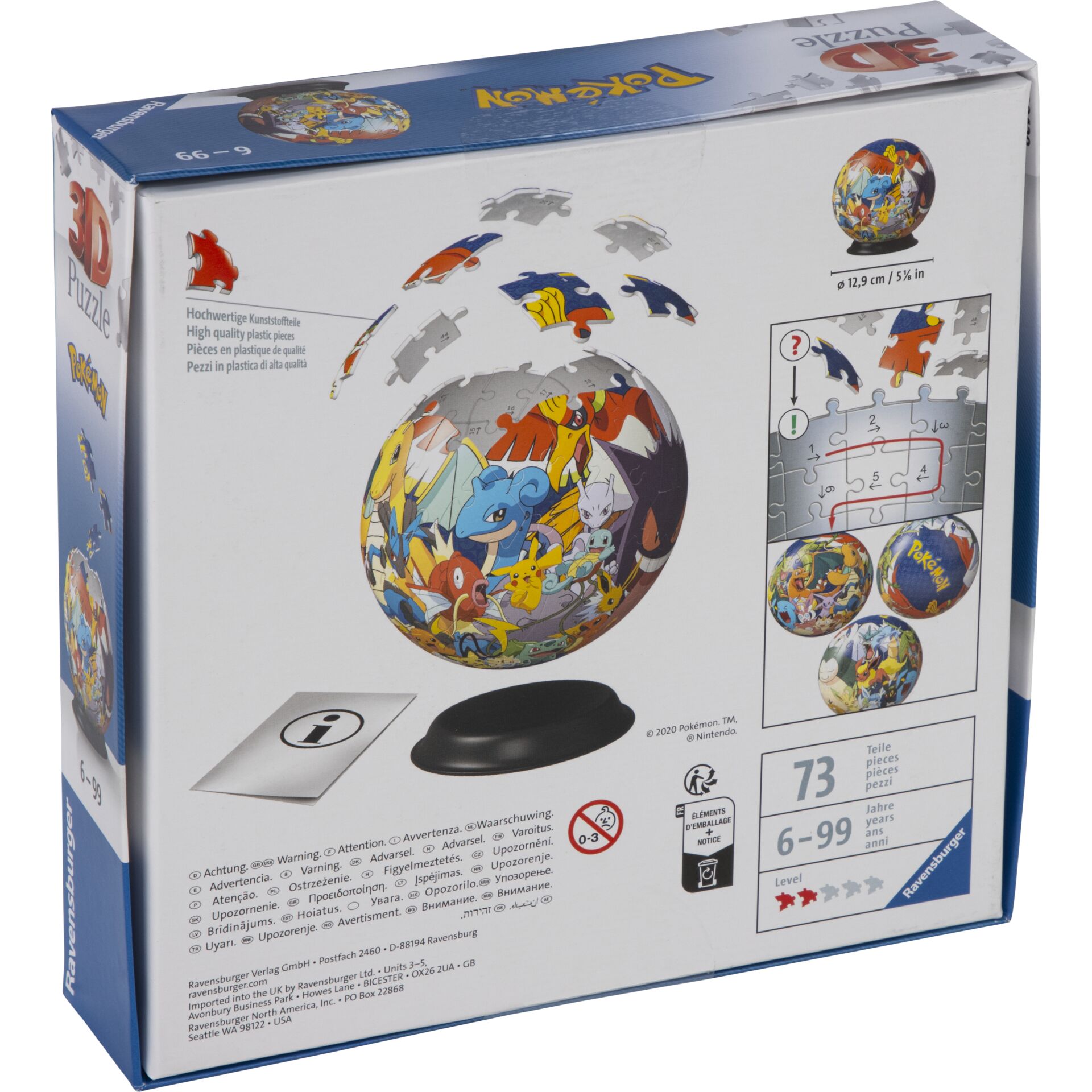 Ravensburger 3D Puzzle Pokemon Ball Brettspiele & Puzzle