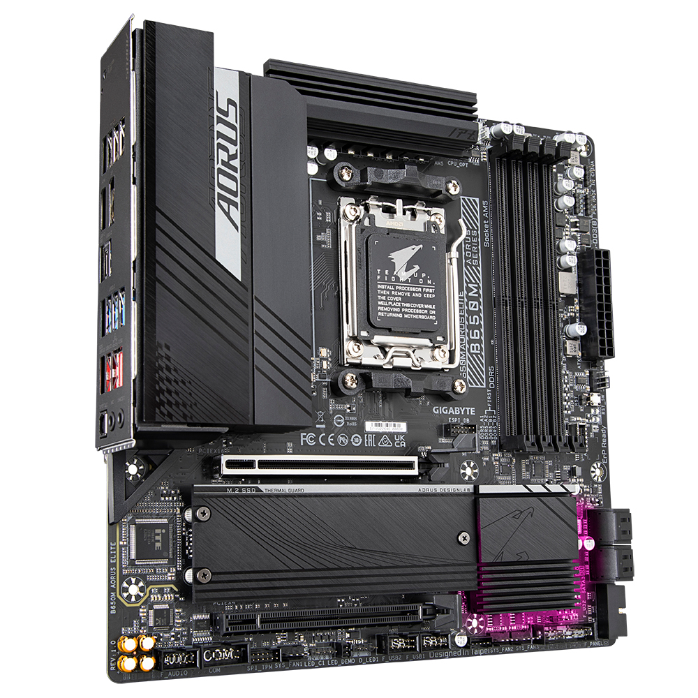 GIGABYTE B650M AORUS ELITE Mainboard   Unterstuetzt AMD Ryzen 9000 CPUs  12 2 2 Phasen VRM  bis zu 8000 MHz DDR5  1xPCIe 5 0   1xPCIe 4 0 M 2  2 5GbE LAN  USB 3 2 Gen 2x2 PC-Zubehoer