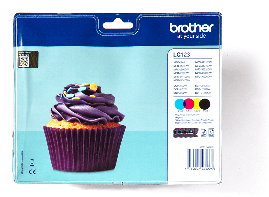 Brother LC 123 Value Pack BK C M Y Drucker & Scanner