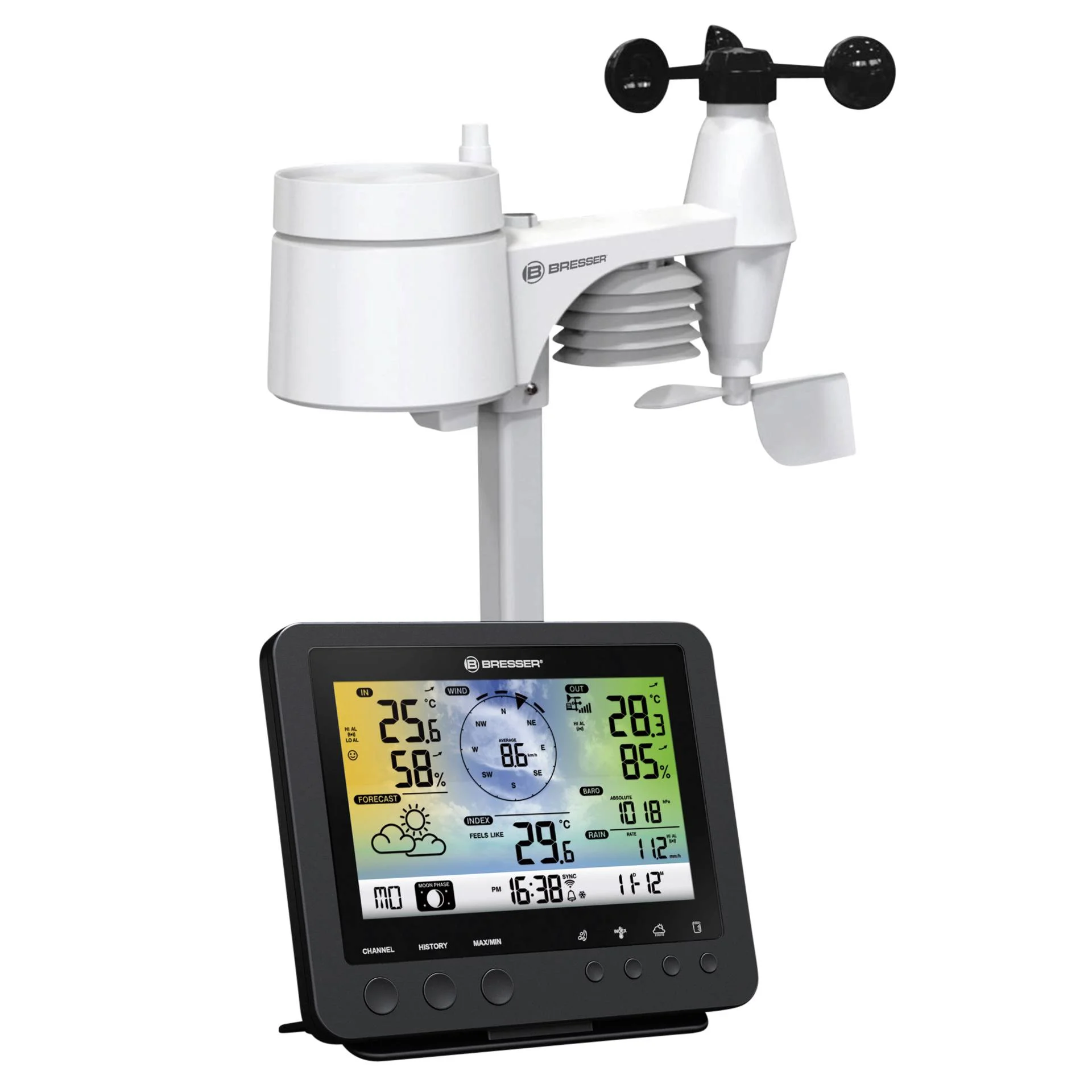 Bresser Wetter Center 5 in 1 WLAN Profi Sensor Wetterstationen
