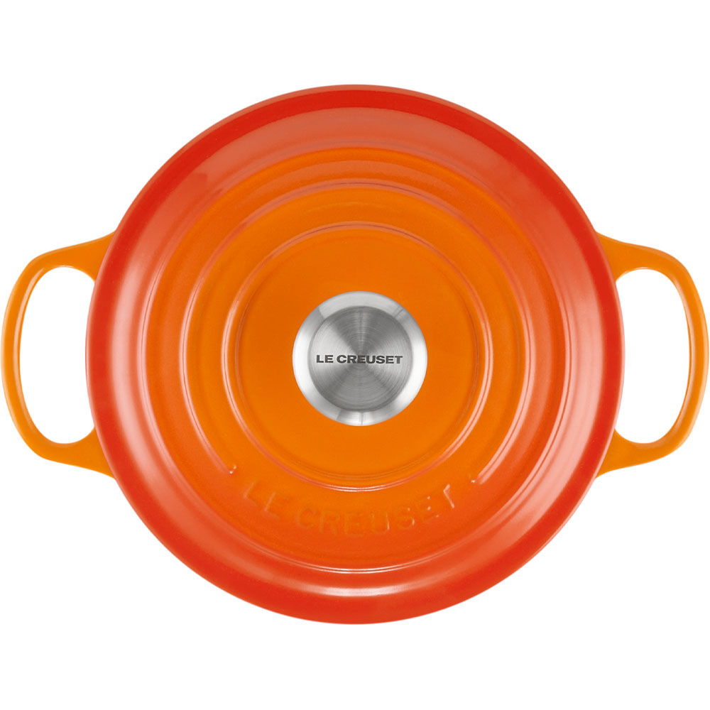 Le Creuset Signature Braeter rund 18 cm ofenrot Kuechenkleingeraete