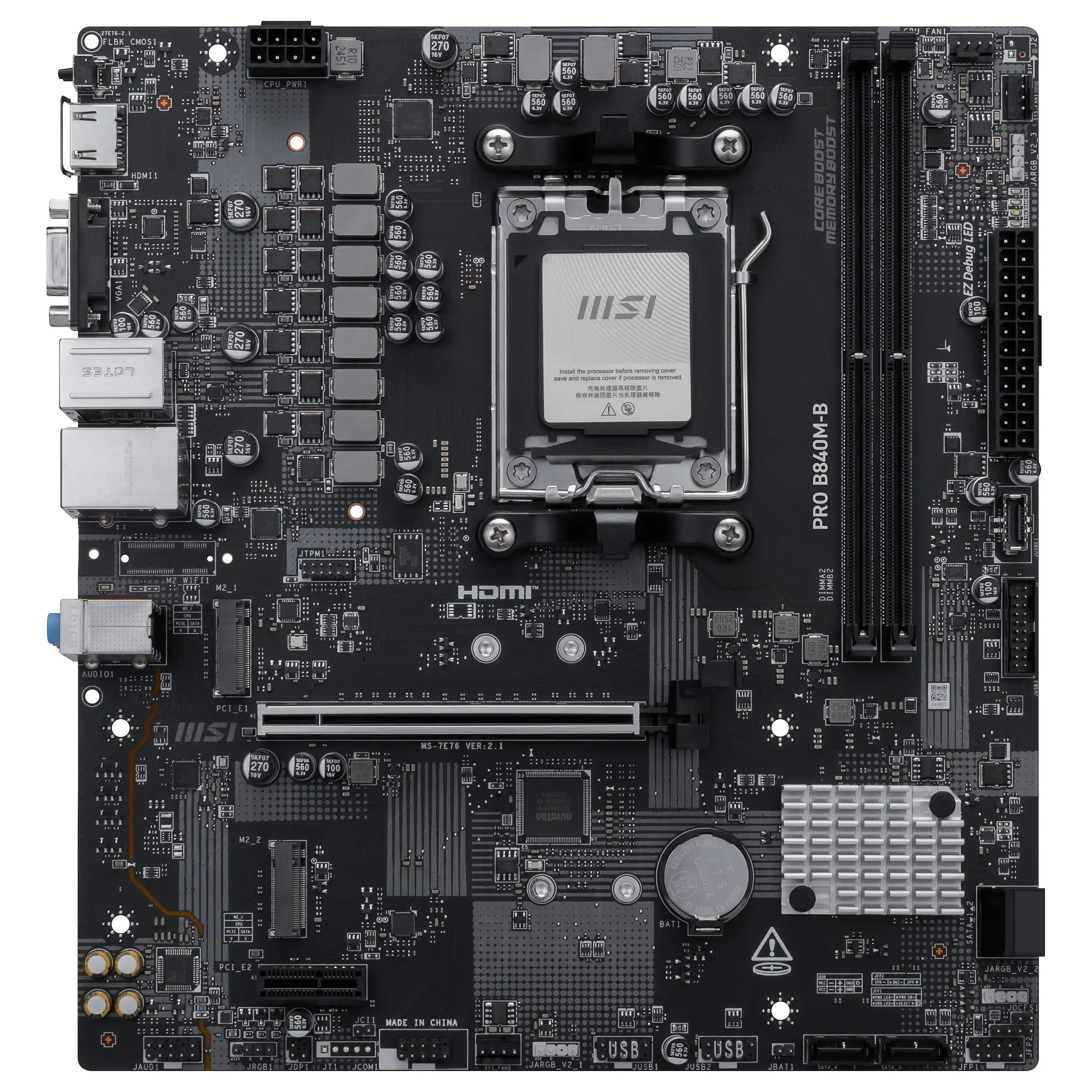 MSI PRO B840M B Motherboard AMD B840 Sockel AM5 micro ATX PC-Zubehoer