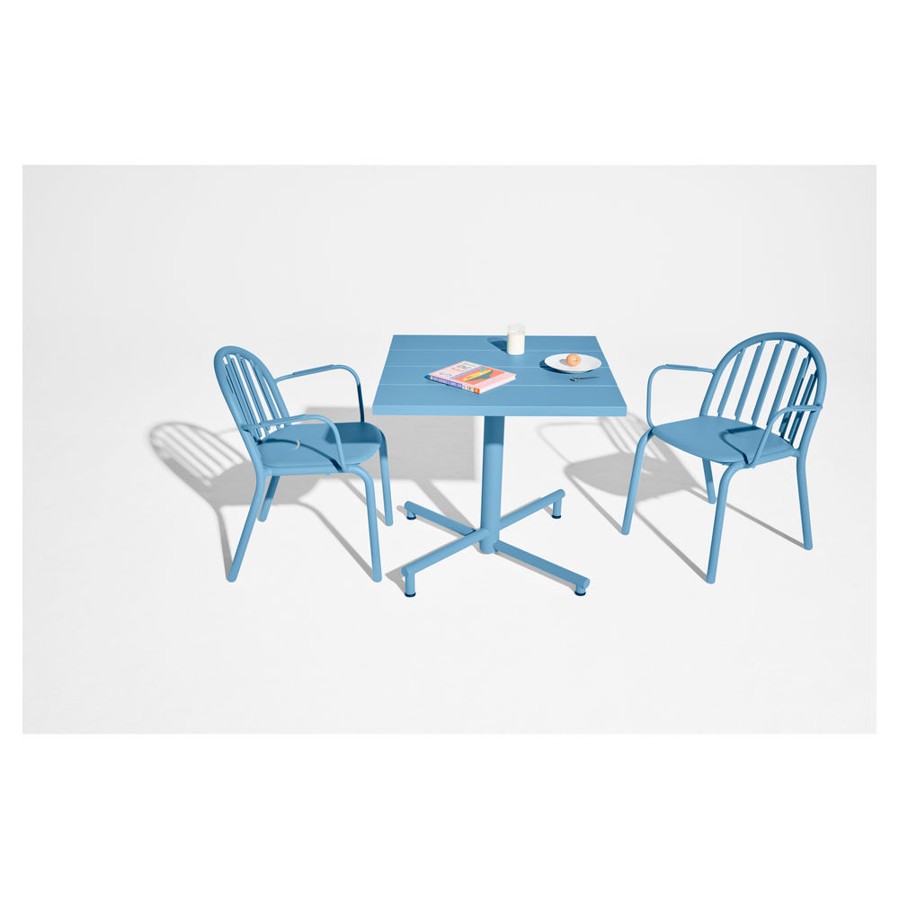 Fatboy Tisch Fred s Square Bistreau 2 x Stuhl Fred s Armchair  wave blue Heimwerken & Garten