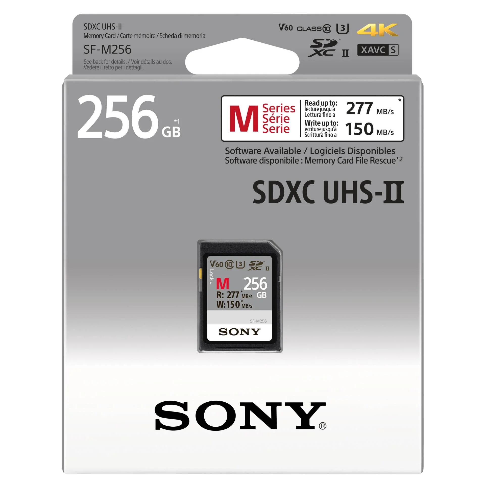 Sony SDXC M series 256GB UHS II Class 10 U3 V60 Speichermedien