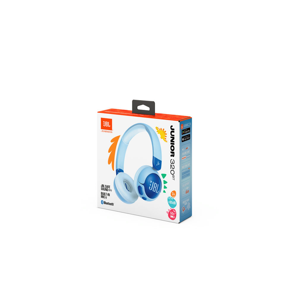 JBL On Ear Kopfhoerer fuer Kinder JR320BT safe listening Blau