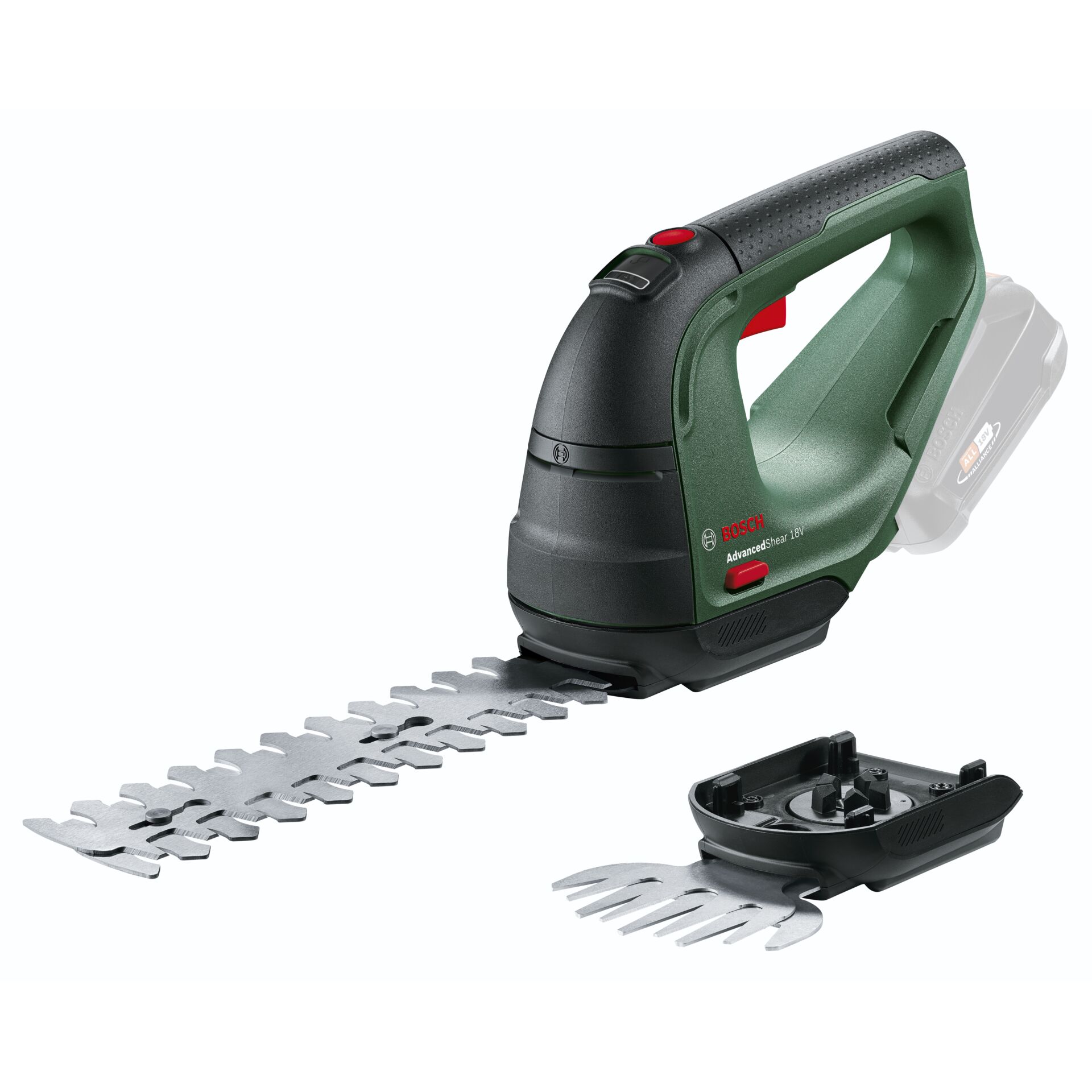 Bosch AdvancedShear 18V 10 Akku Grasschere 10 cm Lithium Ion  Li Ion  Schwarz  Gruen Gartenmaschinen