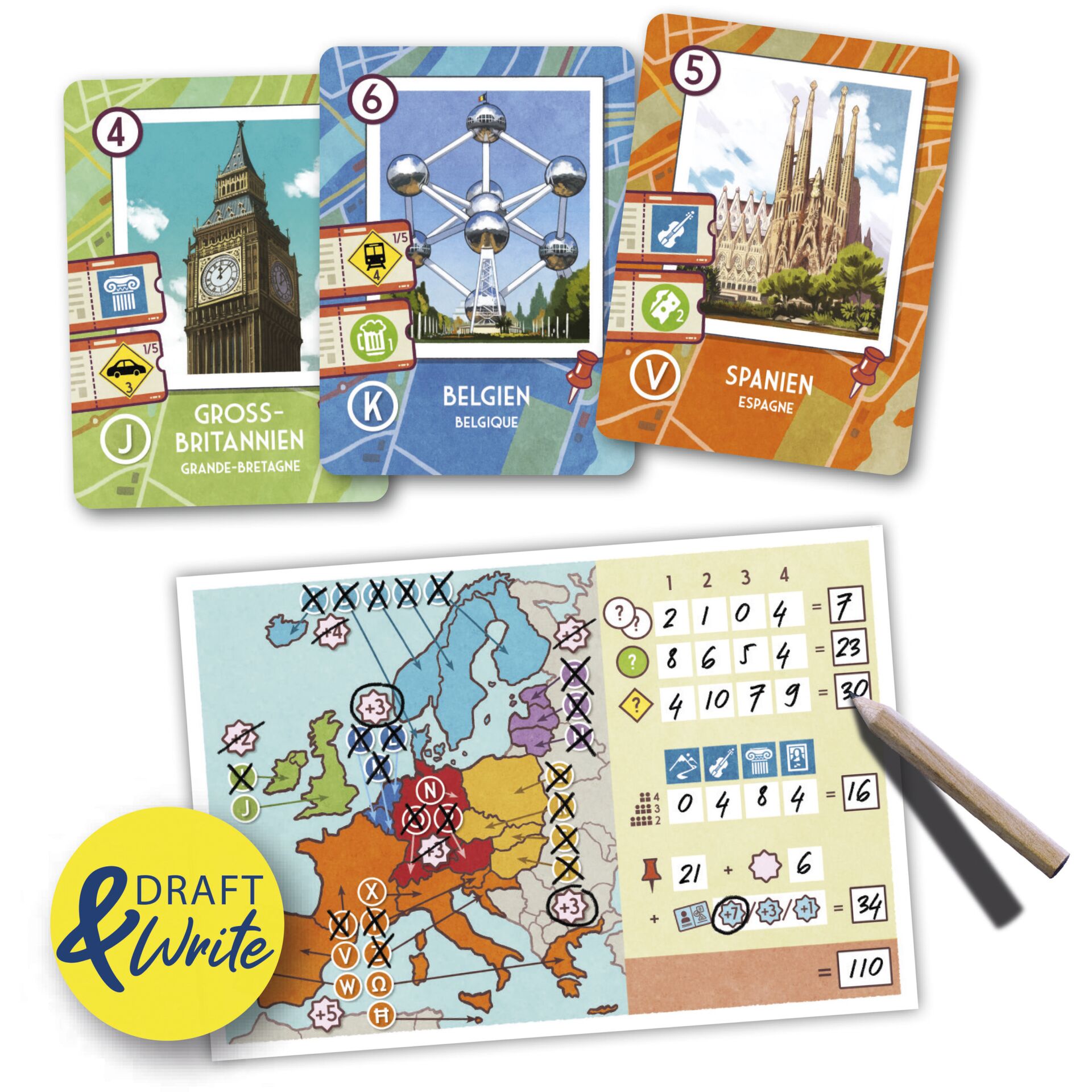 Game Factory Road Trip Europa  mult  Brettspiele & Puzzle