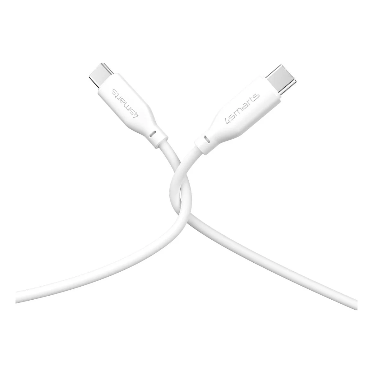 4SMARTS USB C   USB C Silikon Kabel High Flex 60W 1 5m Wei Notebook & Tablet Zubehoer