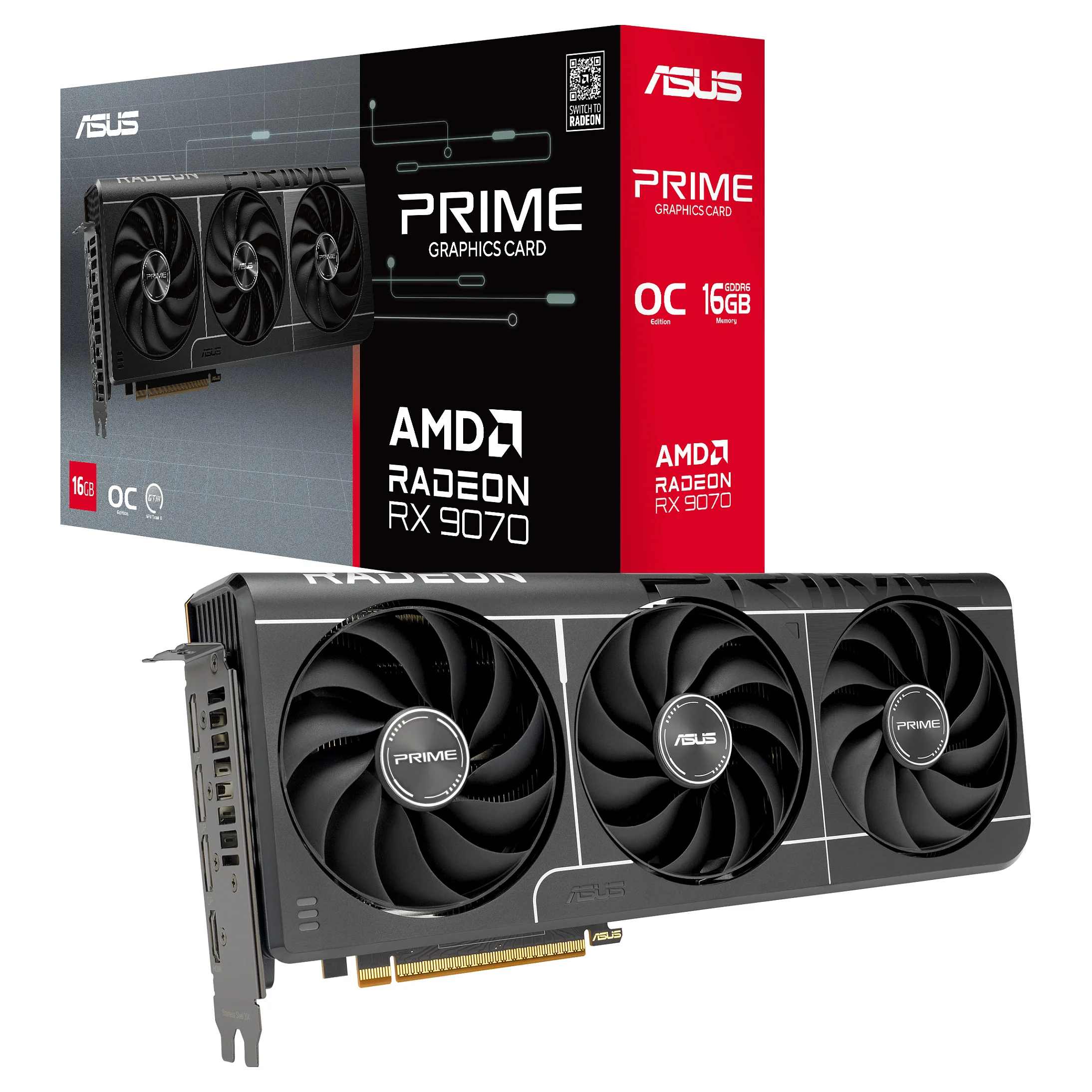 ASUS Prime  RX9070 O16G EVO AMD Radeon RX 9070 16 GB GDDR6 PC-Komponenten