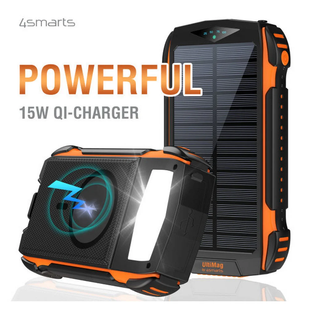 4SMARTS Solar Powerbank Rugged TitanPack UltiMag  black Akkus Powerbanks & Kabel
