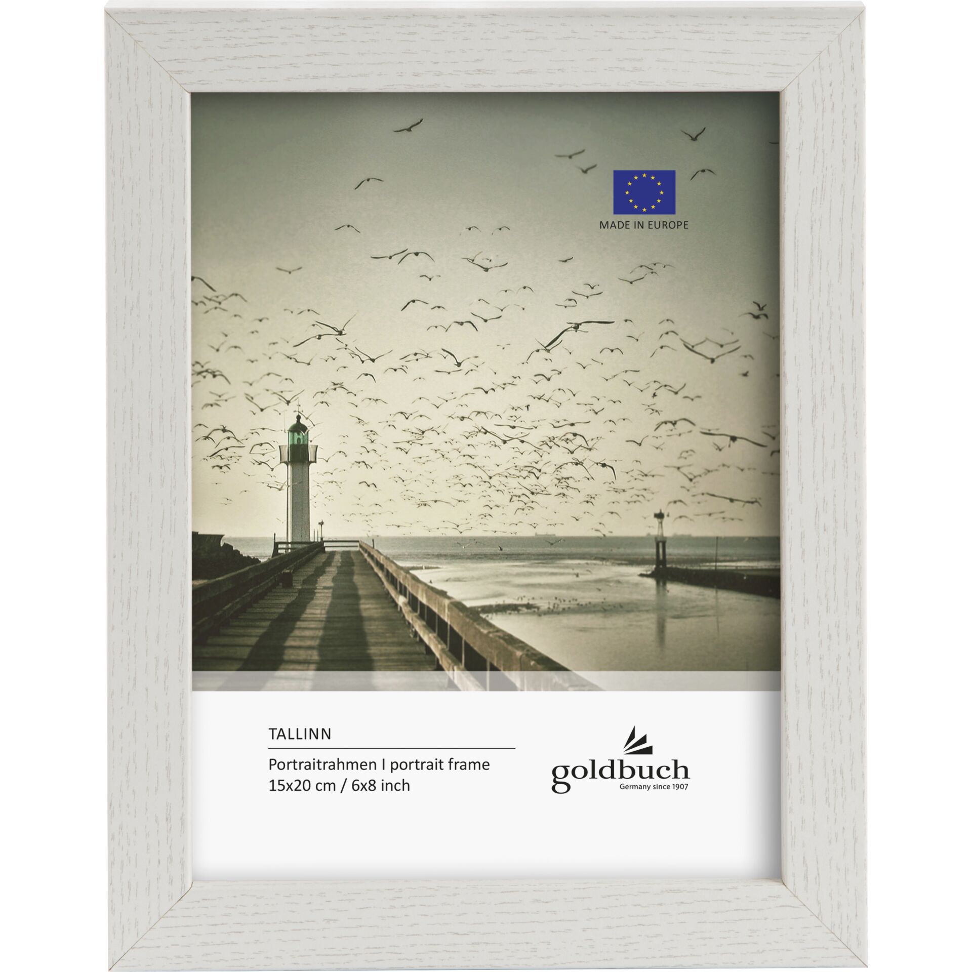 Goldbuch Tallinn weiss 15x20 Holzrahmen Portrait 920394 Bilderrahmen