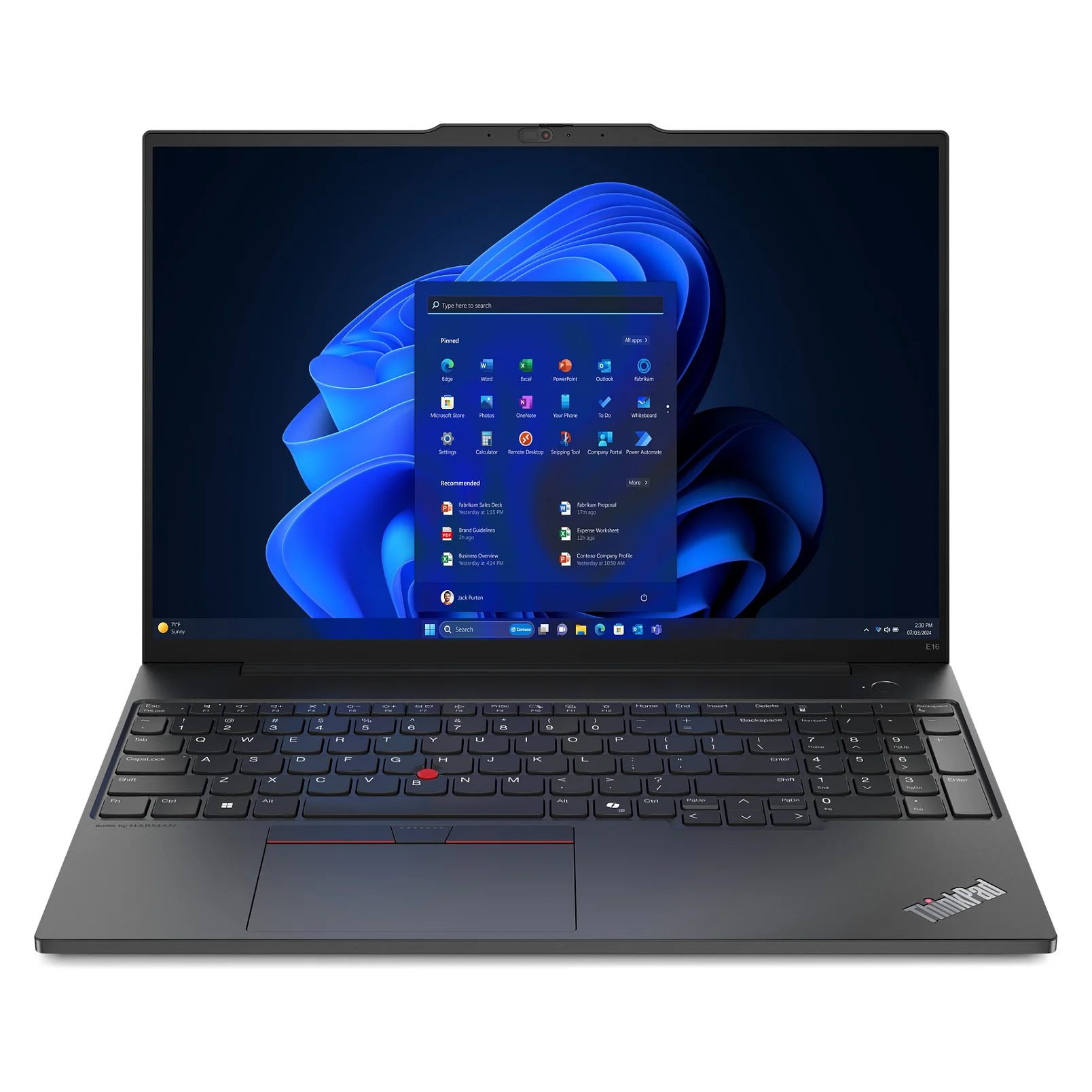 Lenovo ThinkPad E16 Gen 2  Intel  Intel Core Ultra 7 155H Laptop 40 6 cm  16   WUXGA 32 GB DDR5 SDRAM 1 TB SSD Wi Fi 6E  802 11ax  Windows 11 Pro Deutsch Schwarz Notebooks & E-Book Reader