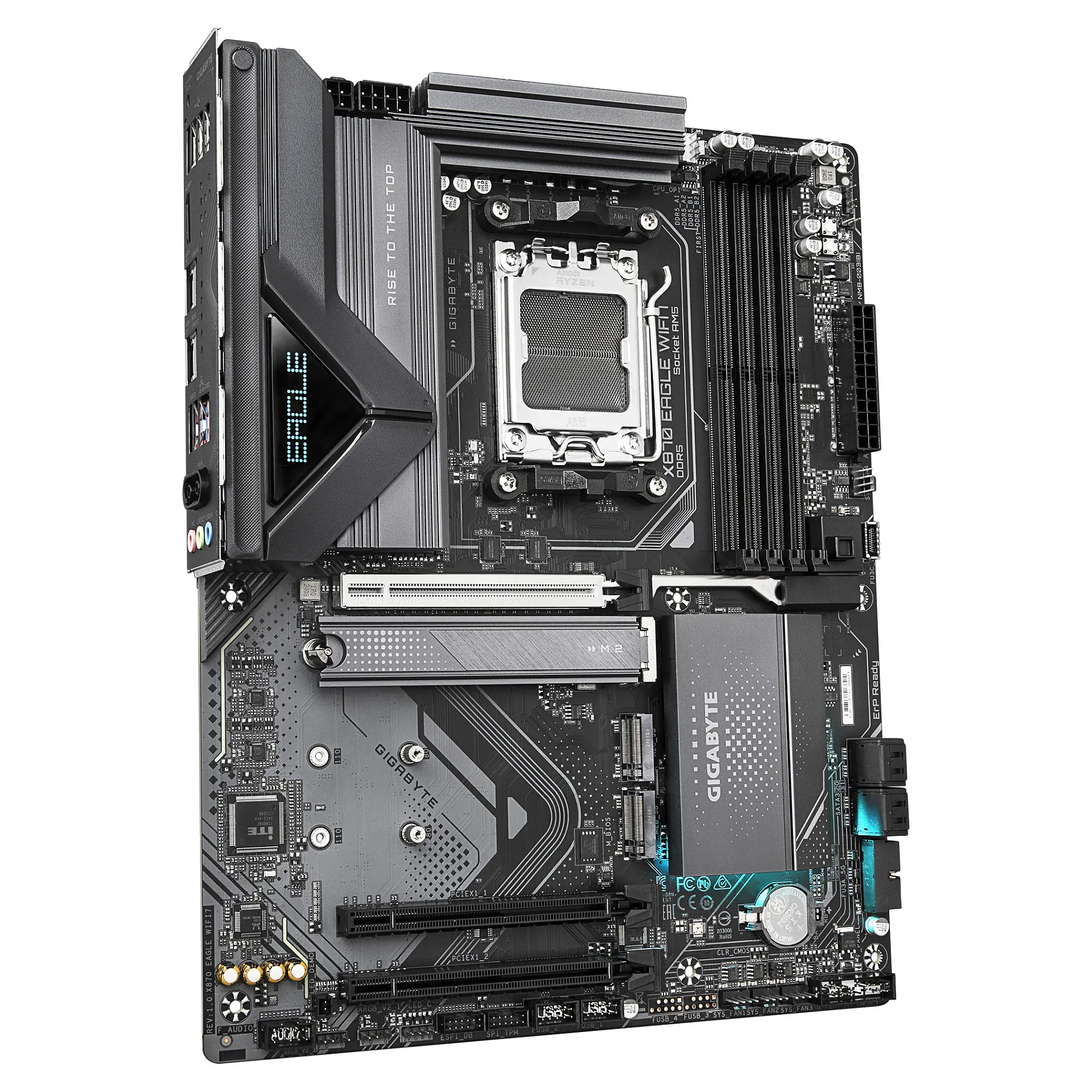 GIGABYTE X870 EAGLE WIFI7 Mainboard   Unterstuetzt AMD Ryzen 9000 CPUs  14 2 2 Phasen VRM  bis zu 8000MHz DDR5  OC   1xPCIe 5 0   2xPCIe 4 0  Wi Fi 7  2 5GbE LAN  USB 4 PC-Zubehoer