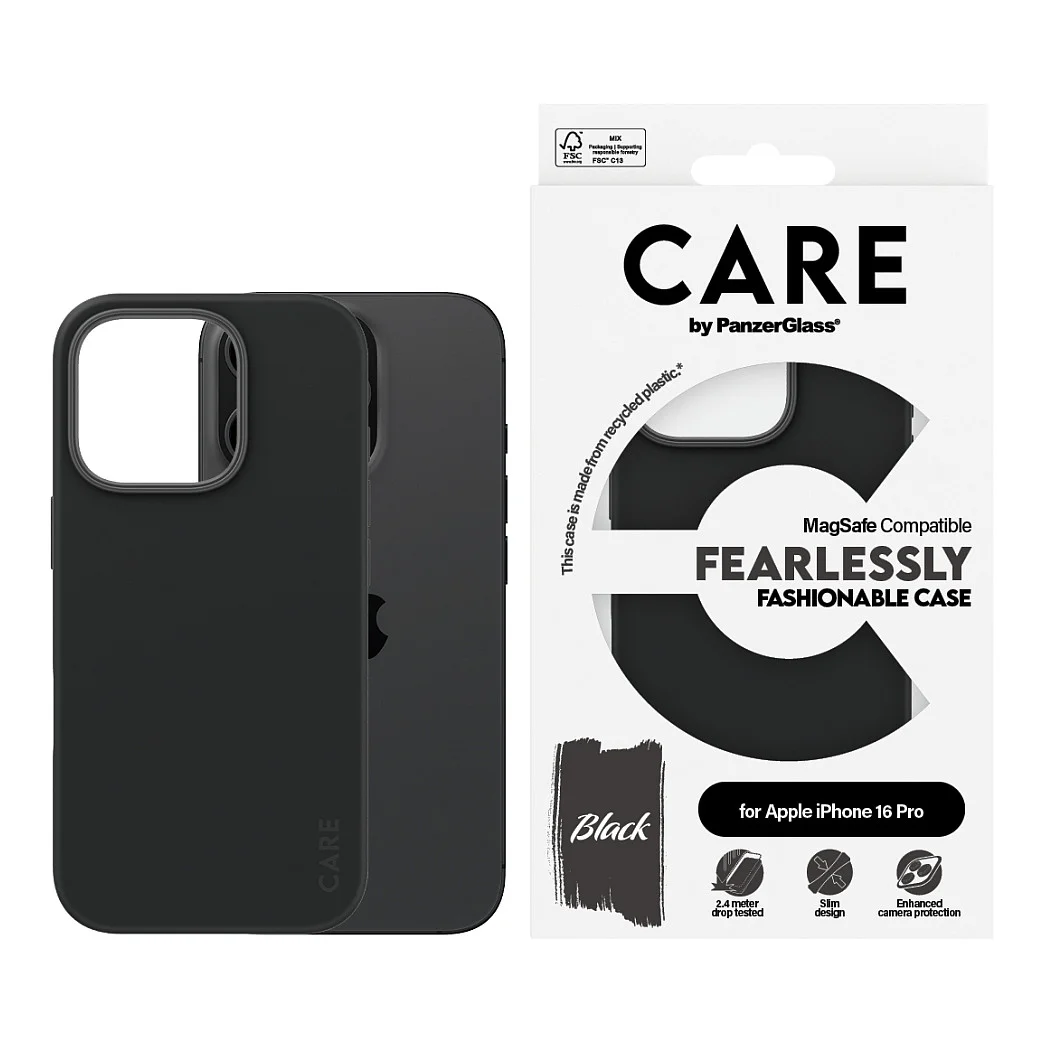 PanzerGlass CARE  by   Case Schwarz m  MagSafe iPhone 16 Pro Notebook & Tablet Zubehoer