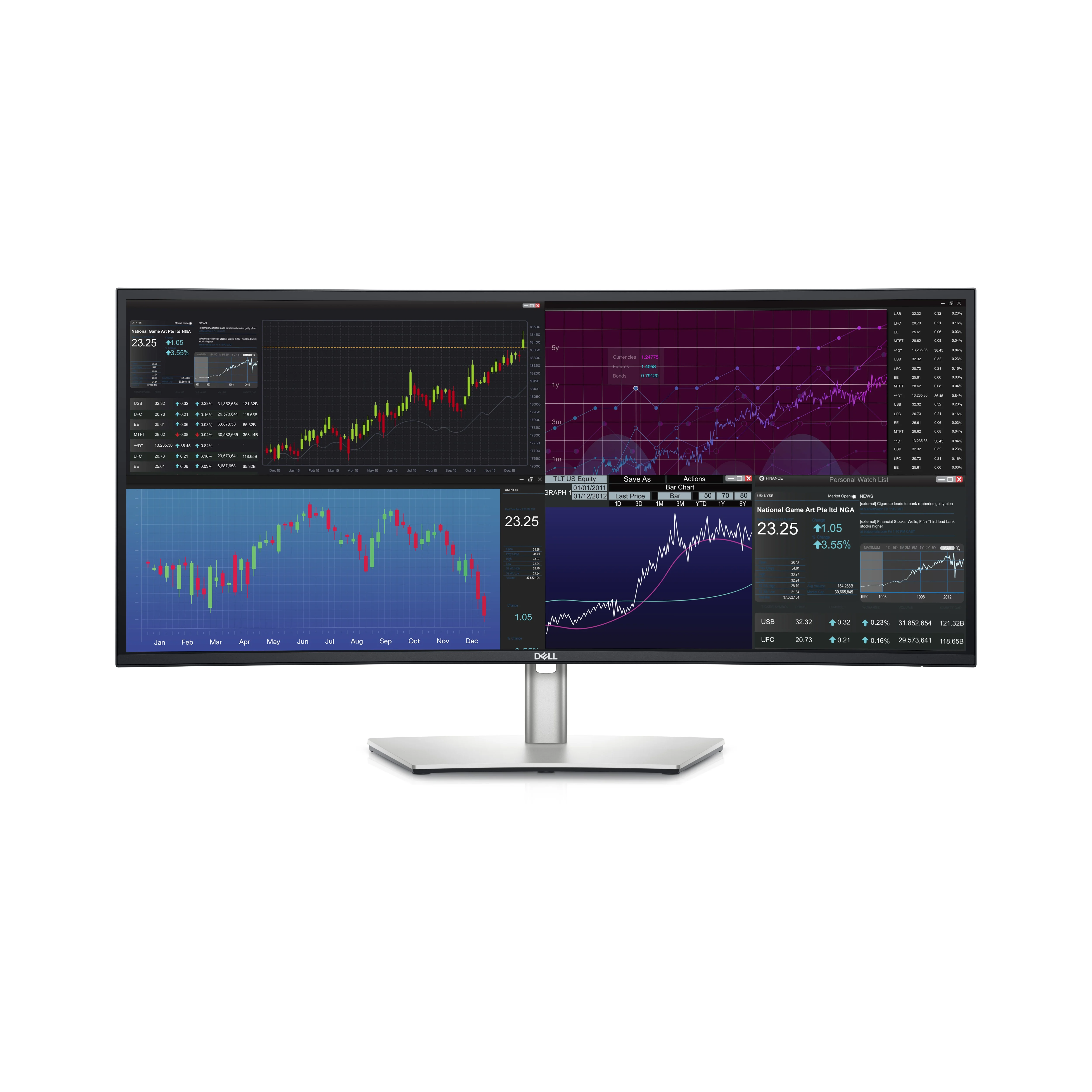 Dell 86 7cm 34 14    3440x1440   u3423we curved 21 9 5ms 60hz ips hdmi displayport usb c vesa pivot wqhd speaker platinum silver Monitore