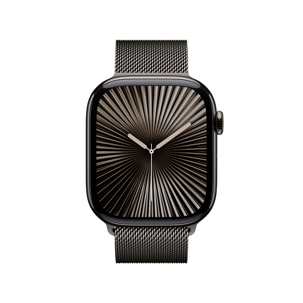 Apple Watch Series 10 GPS   Cellular 46mm Slate Titanium Case with Slate Milanese Loop   M L Smartwatches & Fitnesstracker