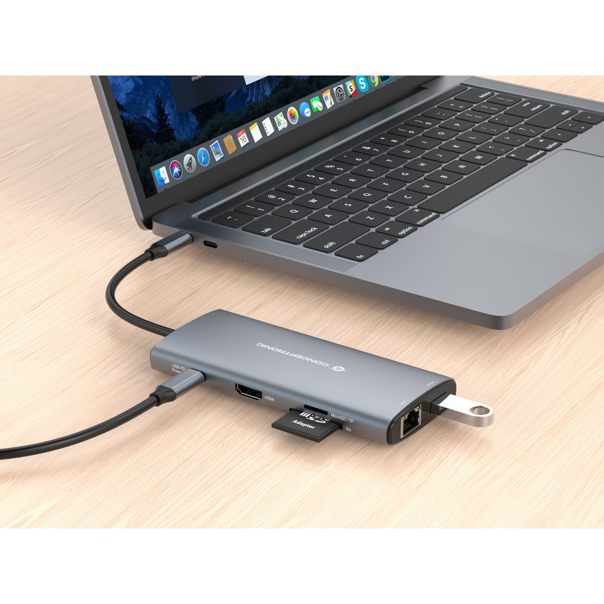 CONCEPTRONIC donn06g 9 in 1 docking station Akkus Powerbanks & Kabel