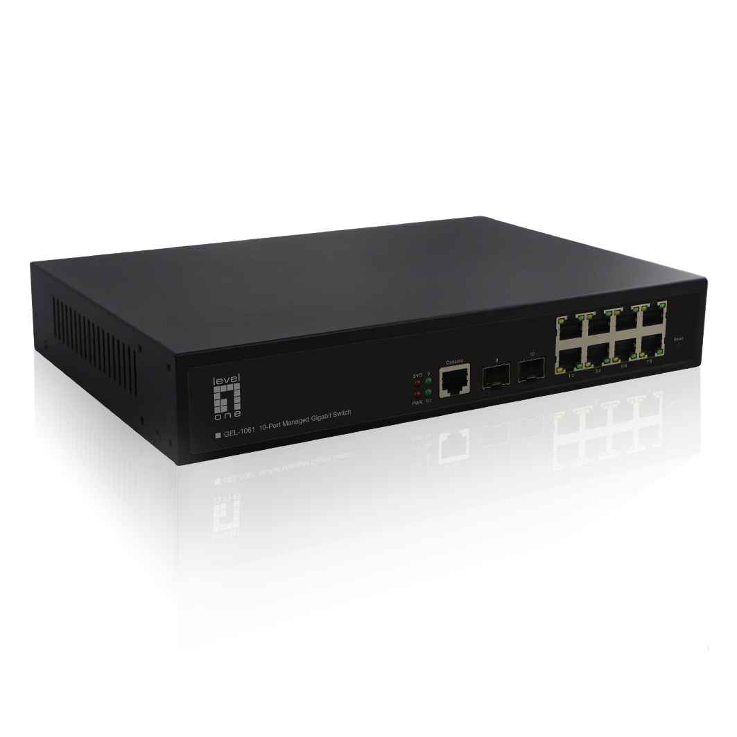 Level One GEL 1061 KILBY 10 Port Gigabit Switch   L2 Managed   Ethernet Switches