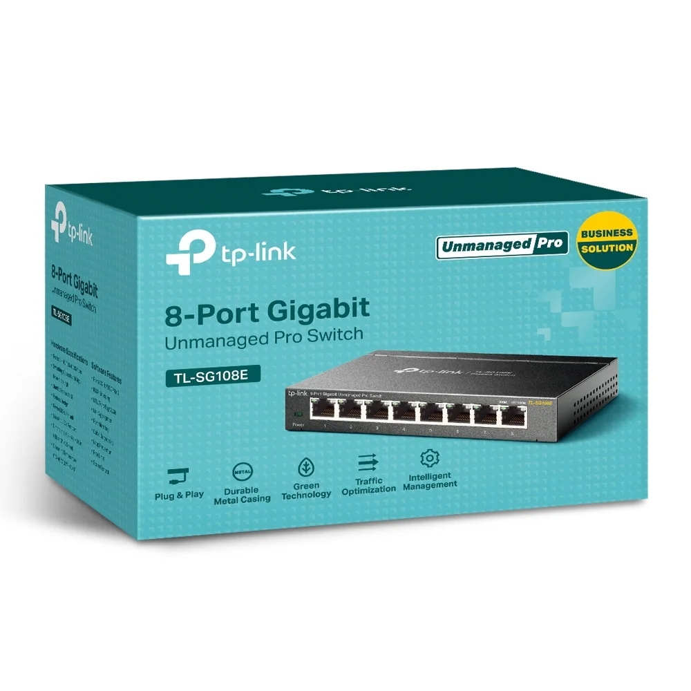 TP Link 8 Port Gigabit Switch unmanaged   Ethernet Netzwerkgeraet   8 Ports Switches