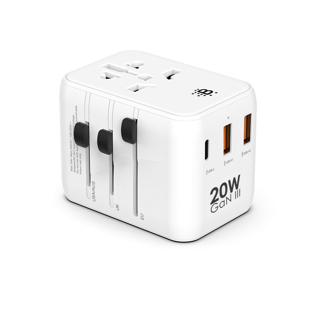 Boompods Netzladegeraet Travel Powerboom 20 Watt  GaN White Akkus Powerbanks & Kabel