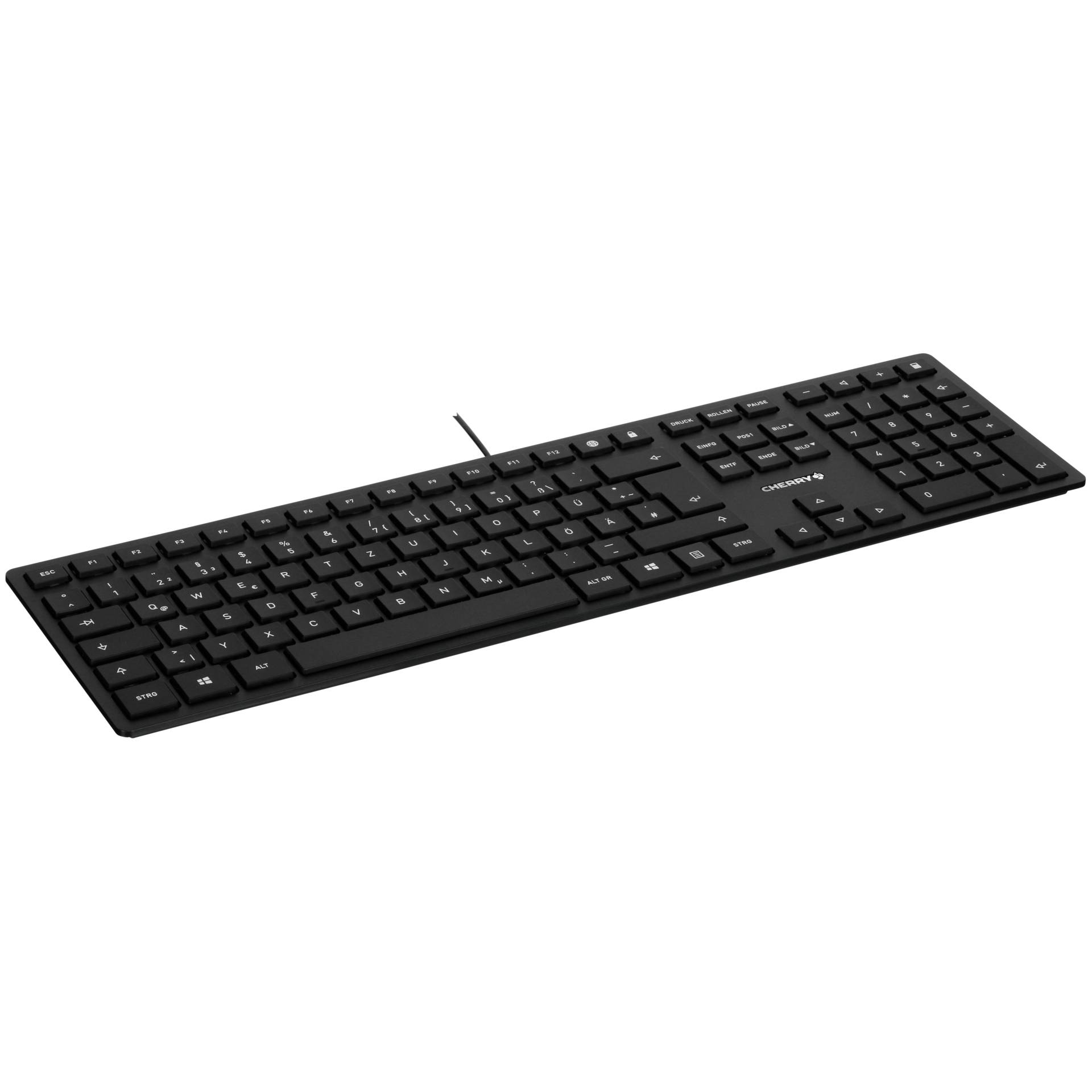 CHERRY KC 6000 SLIM Kabelgebundene Tastatur  Schwarz  USB  QWERTZ   DE  Tastaturen & Maeuse