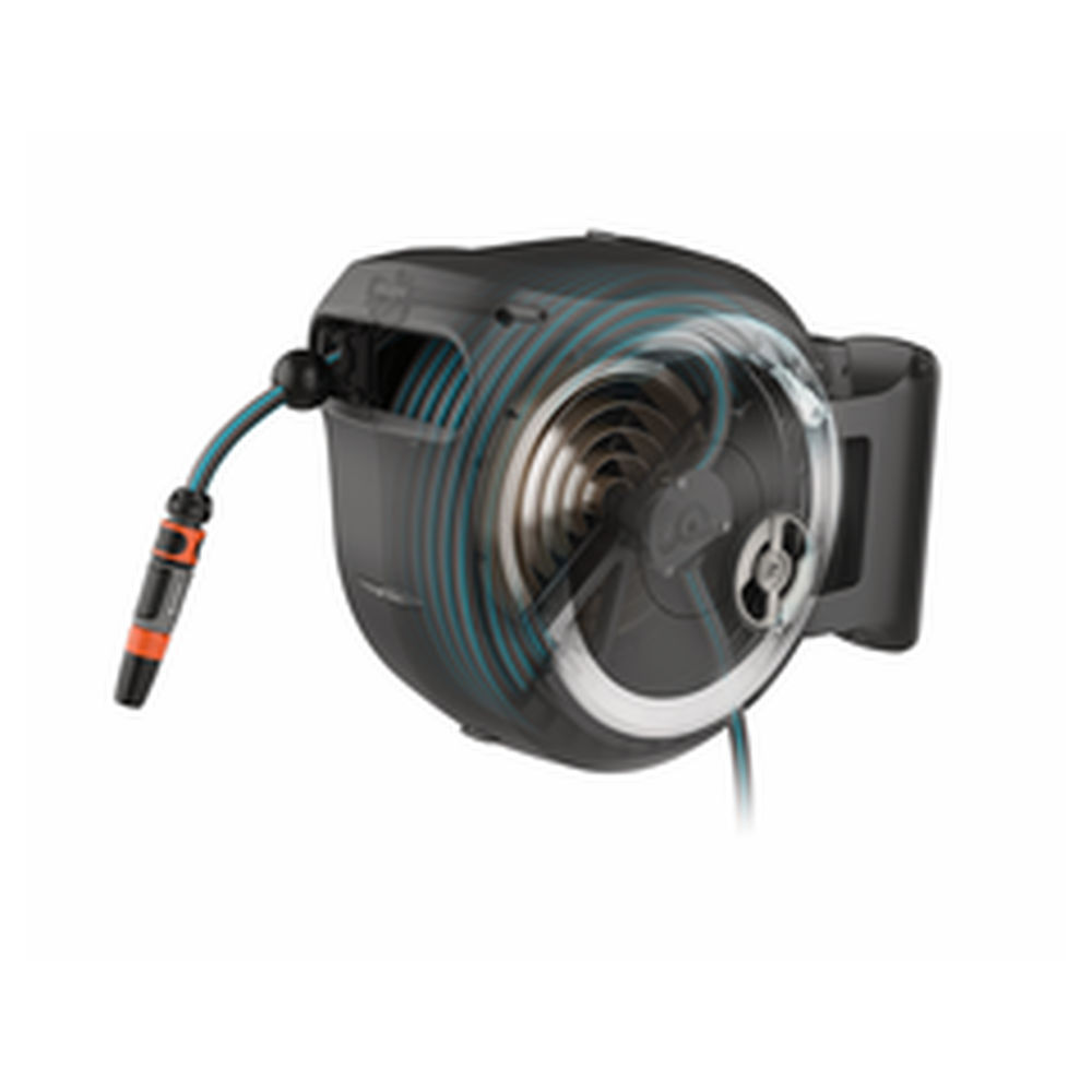 GARDENA Wand Schlauchbox RollUp M L  weiss  25 m Gartenbewaesserung