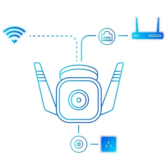 TP Link Tapo Wi Fi Sicherheitskamera fuer den Aussenbereich Ueberwachungskameras