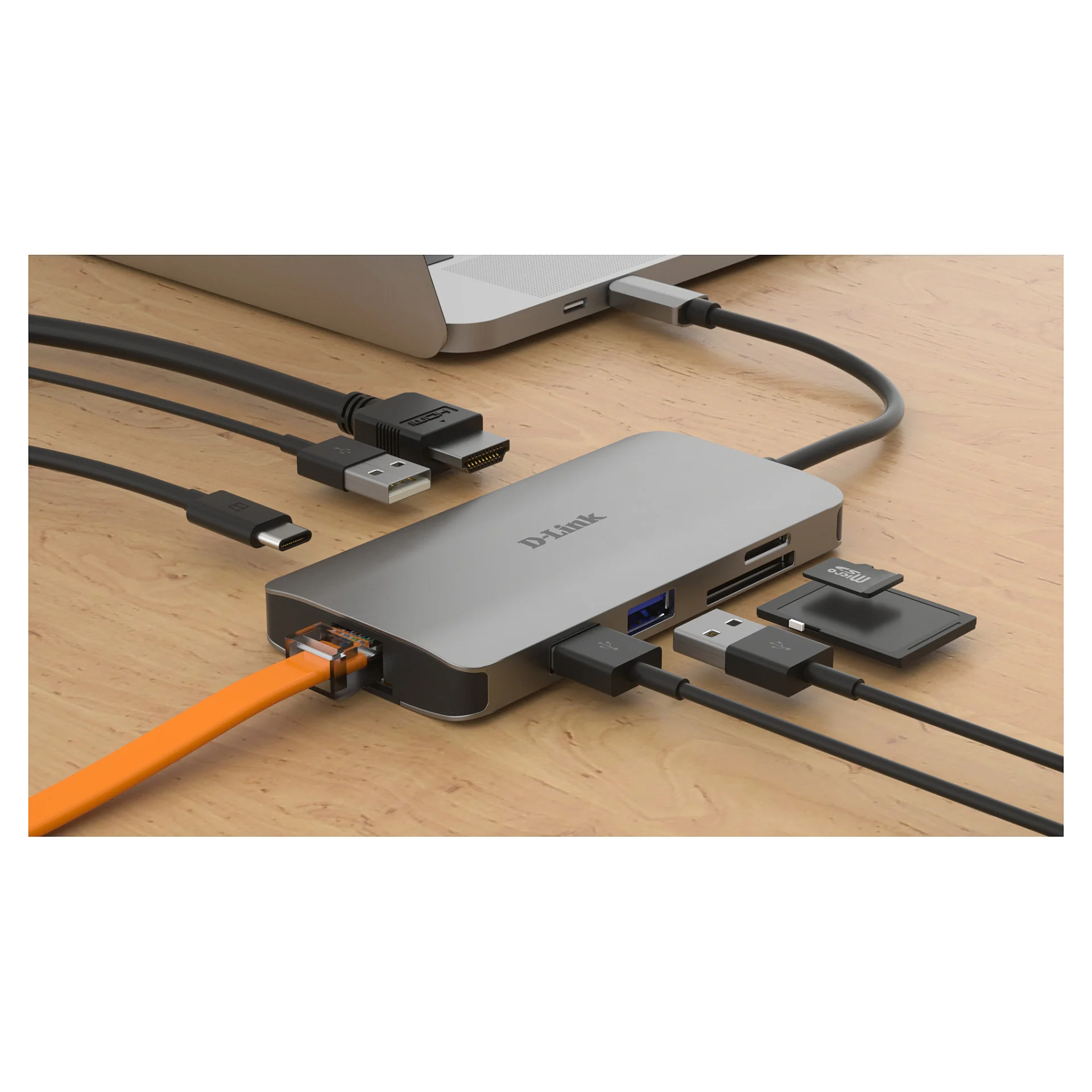 D Link DUB M810 laptop dockingstation   portreplikator Kabelgebunden USB 3 2 Gen 1  3 1 Gen 1  Type C Aluminium Netzwerk