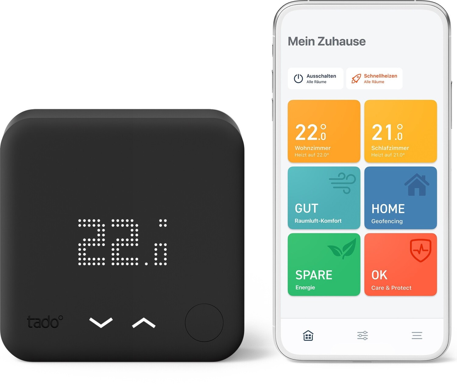 tado  Smartes Heizkoerper Thermostat V3   ohne Bridge   schwarz  Heizkoerperthermostate Heizungssteuerung