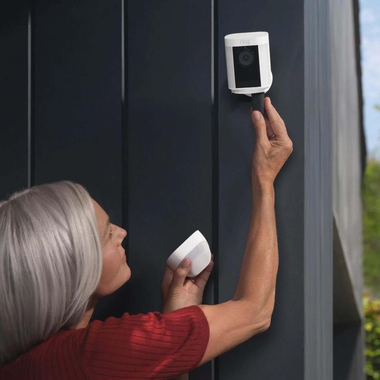 Amazon Ring Spotlight Cam Pro Battery White Netzwerk