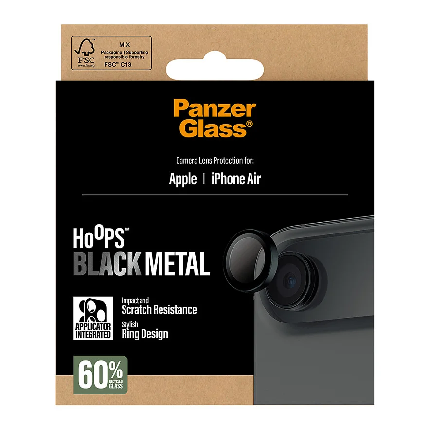 PanzerGlass   Hoops  Kameraschutz Schwarz iPhone Air Notebook & Tablet Zubehoer