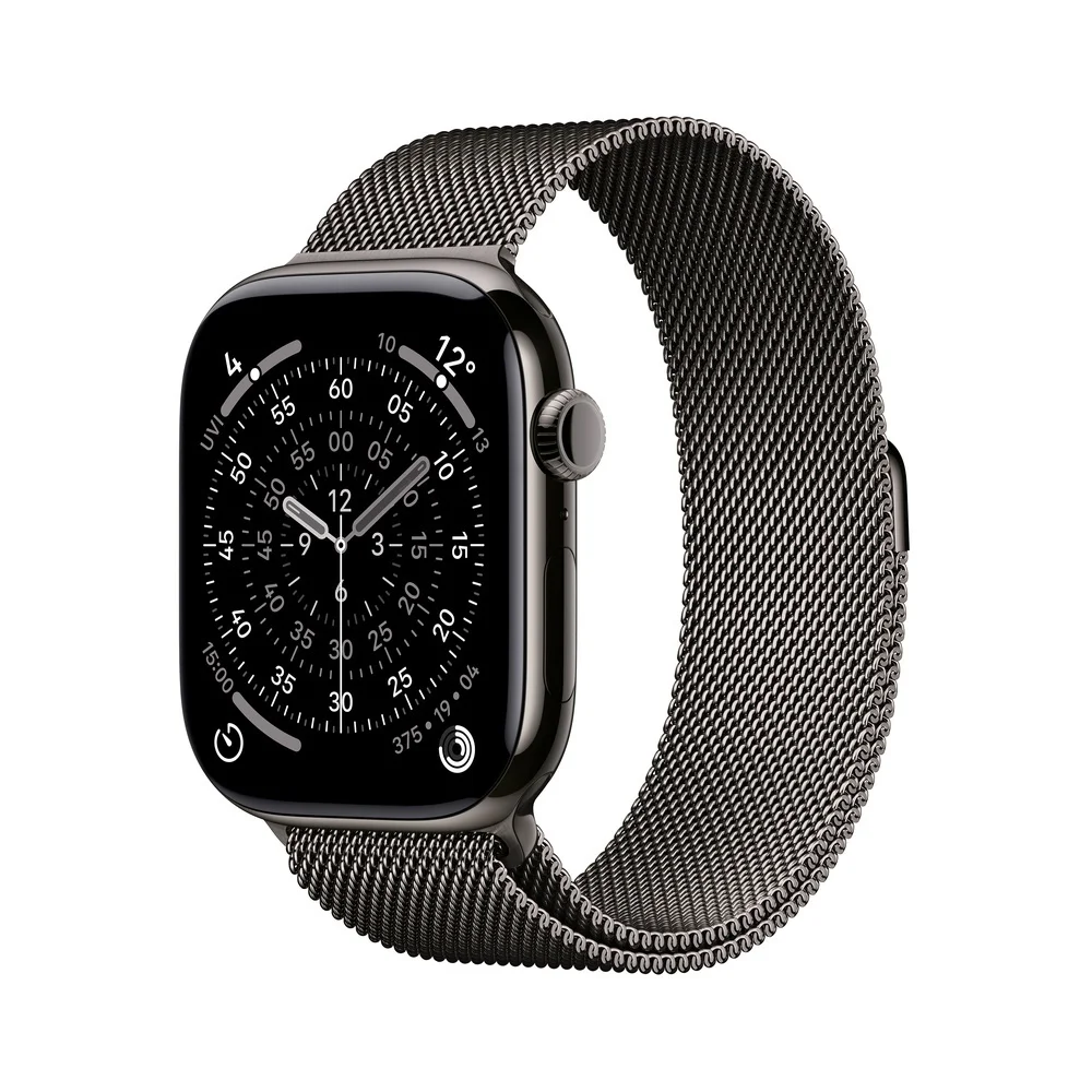 Apple Watch S11 Titan Schiefer Cellular 46mm  Milanaise Armband schiefer  S M Smartwatches & Fitnesstracker