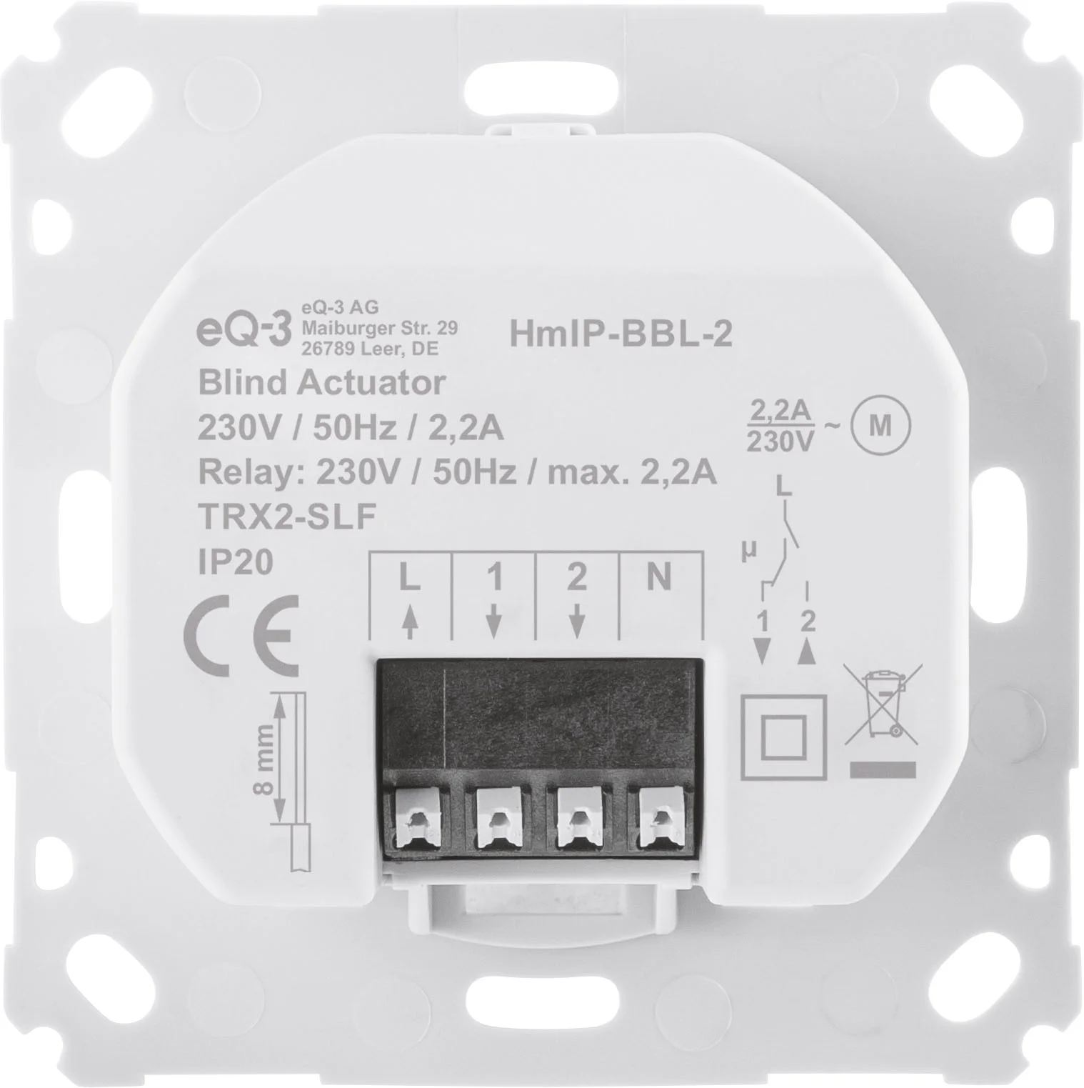 Homematic IP Jalousieaktor fuer Markenschalter Rollladensteuerung