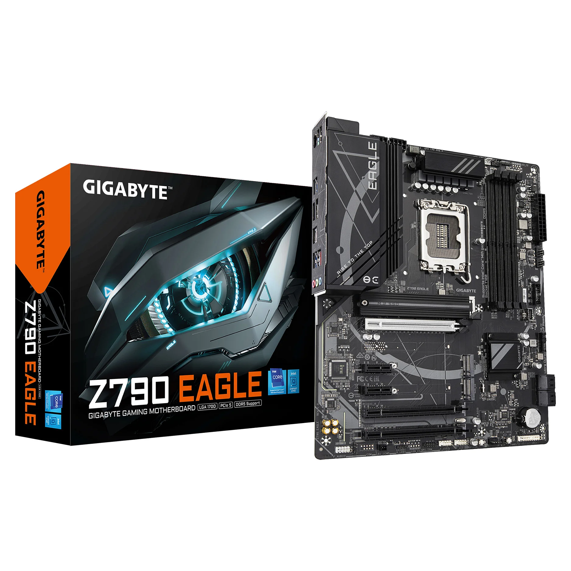 GIGABYTE Z790 EAGLE Motherboard   Unterstuetzt 14  Generation Intel Core CPUs  12 1 1 Phasen VRM  bis zu 7600MHz DDR5  OC   3xPCIe 4 0 M 2  2 5GbE LAN  USB 3 2 Gen 2 PC-Zubehoer