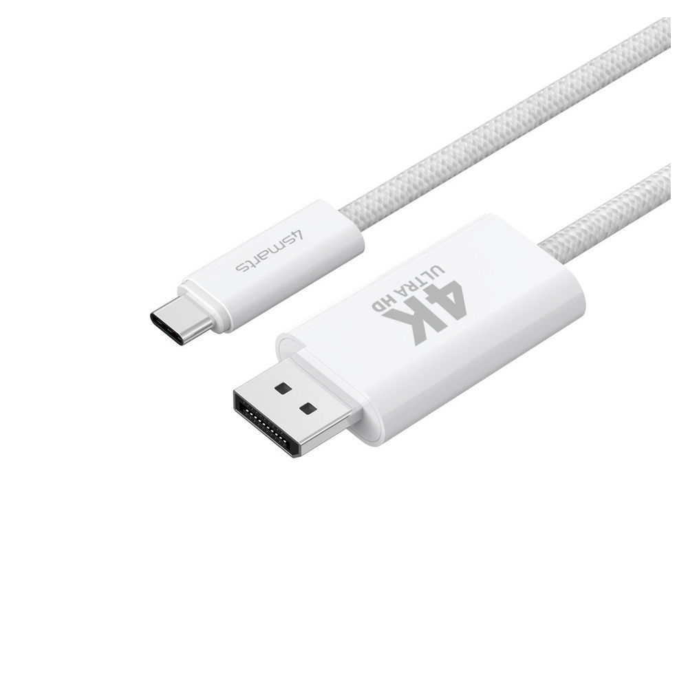 4SMARTS USB C auf Display Port Kabel  2m  weiss PC-Zubehoer